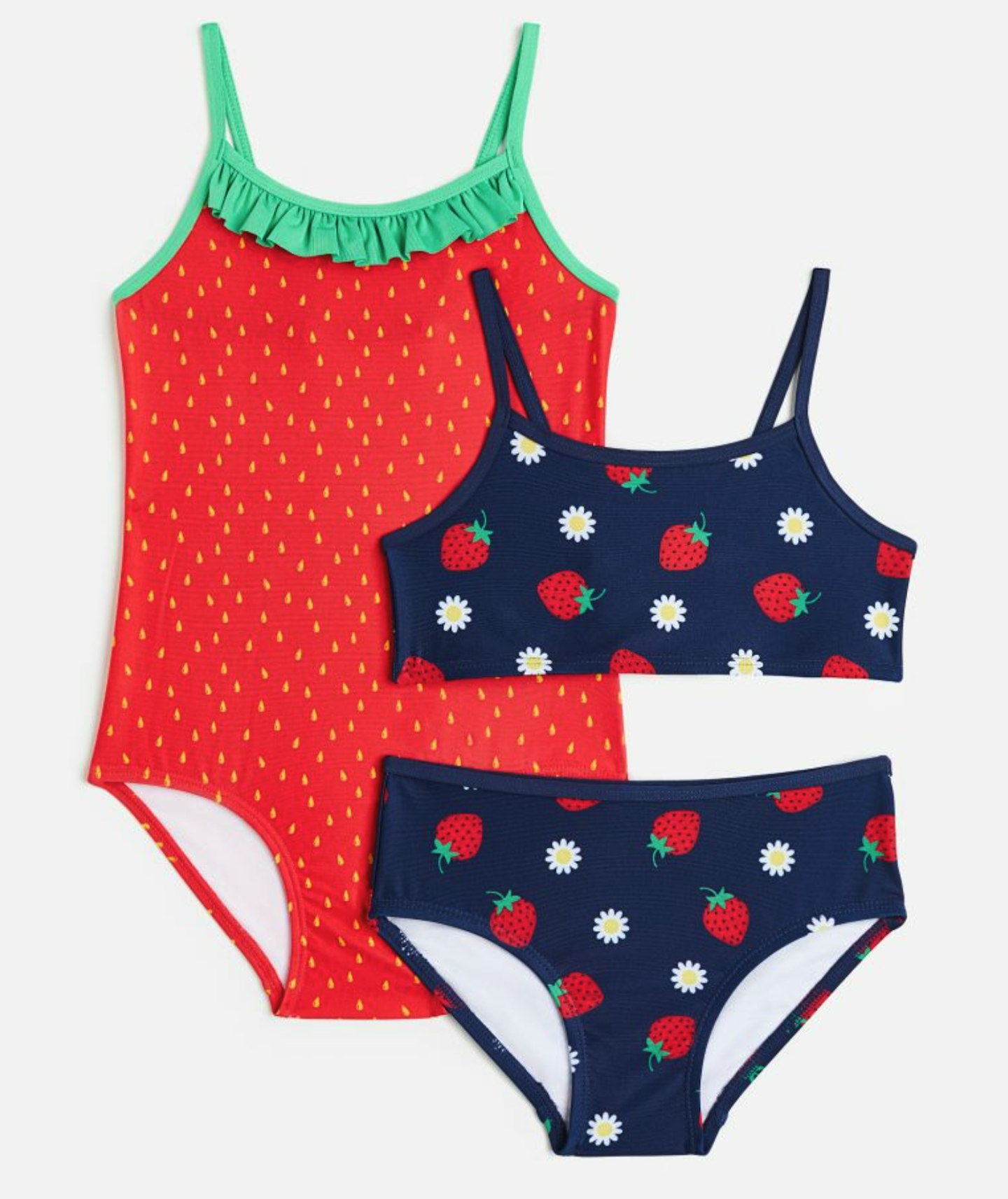 H&M Red/Navy Kids' Patterned Swimsuit