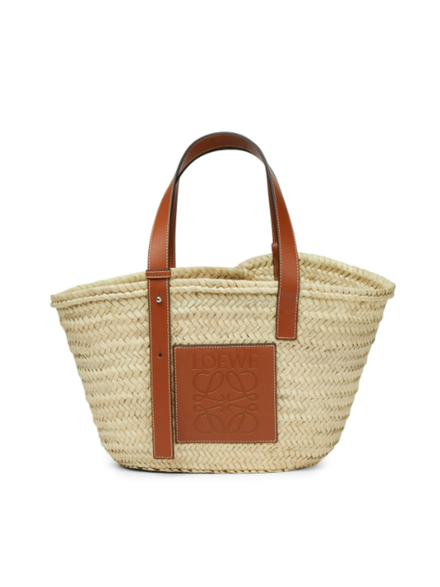 Loewe, Basket Bag In Palm Leaf And Calfskin