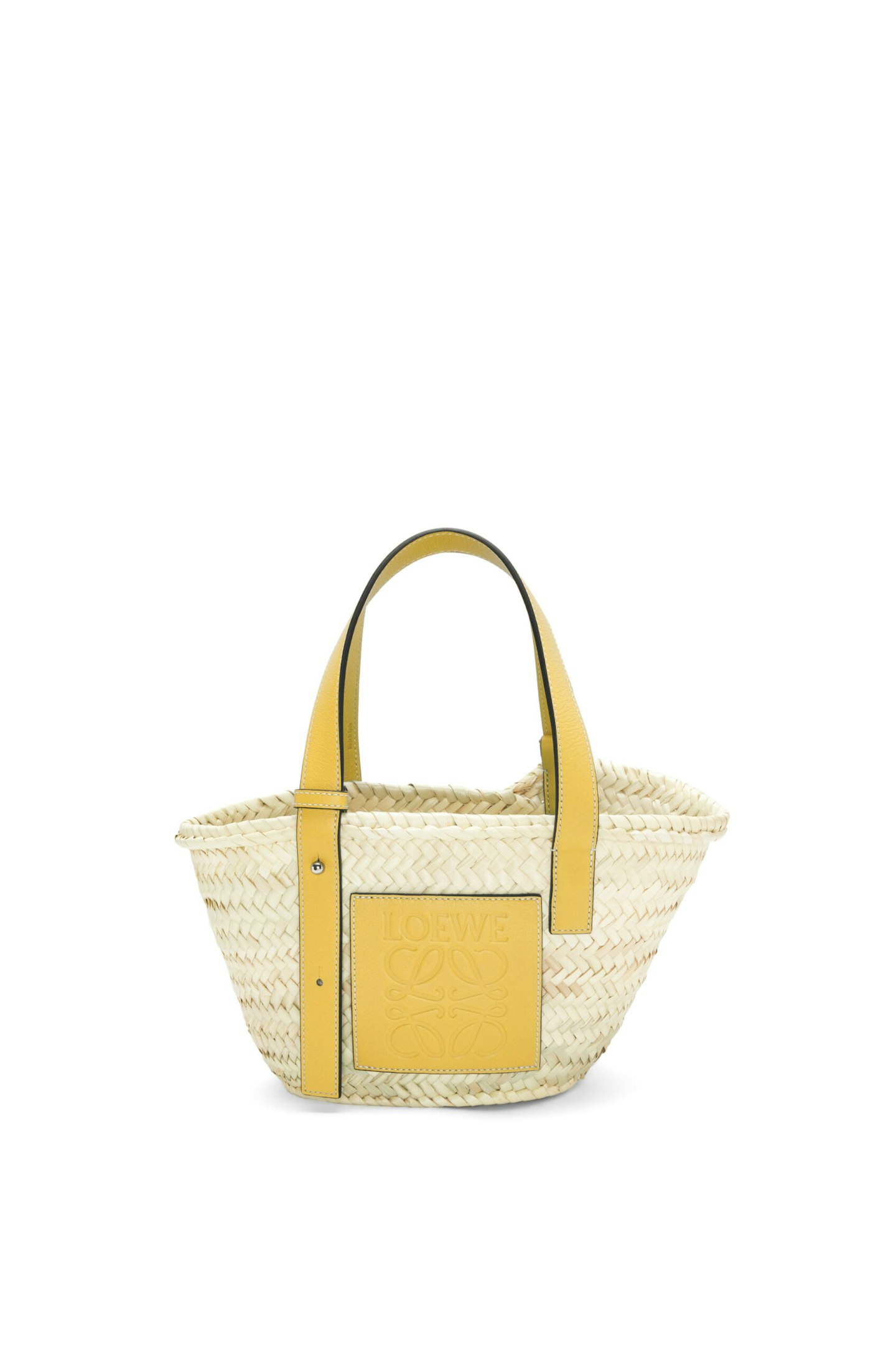 Loewe, Small Basket Bag In Palm Leaf And Calfskin