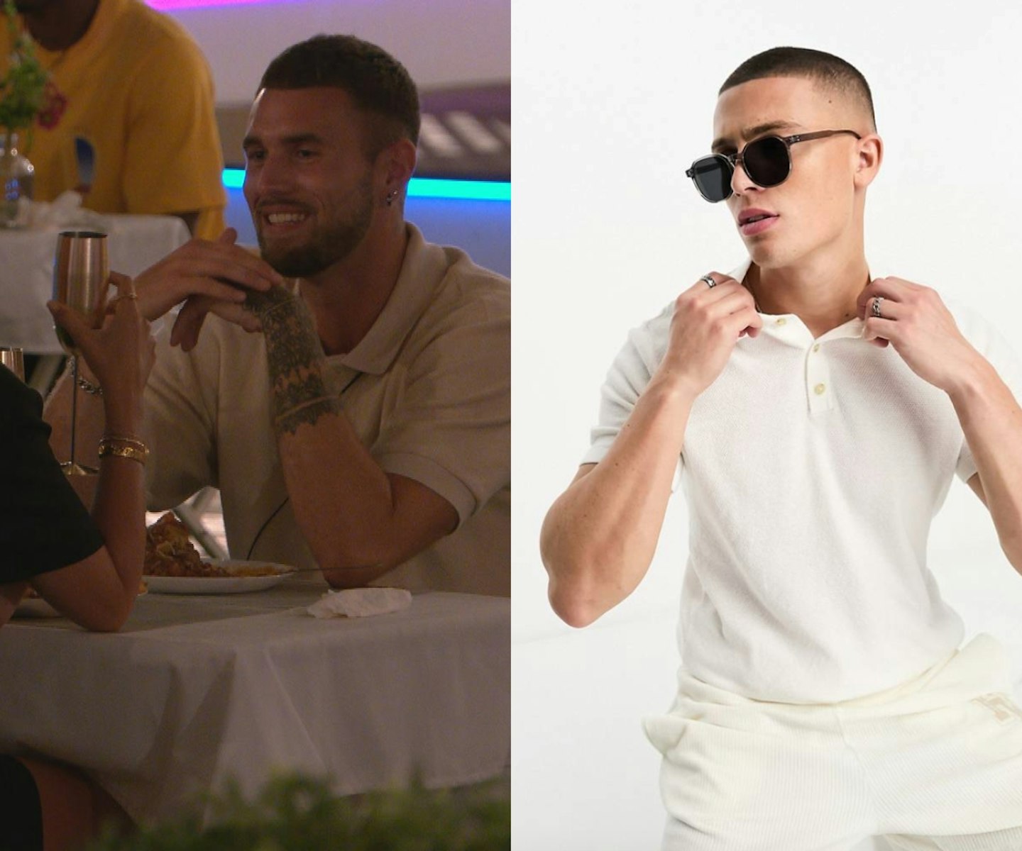 Zachariah's White Button Polo