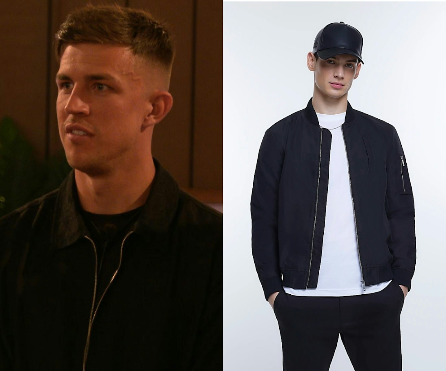 Mitchel's Black Zip Bomber Jacket