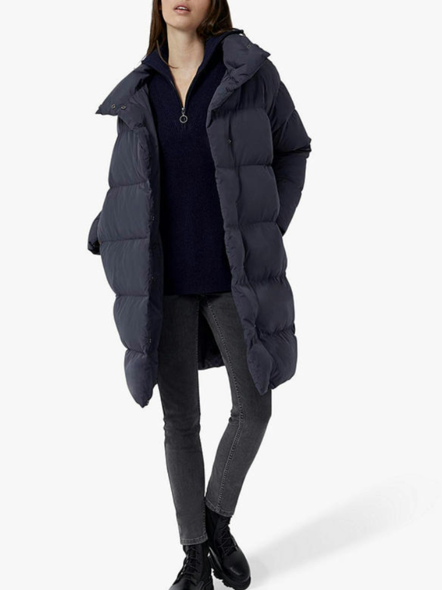 Great Plains Modern Puffer Jacket, Slate Blue