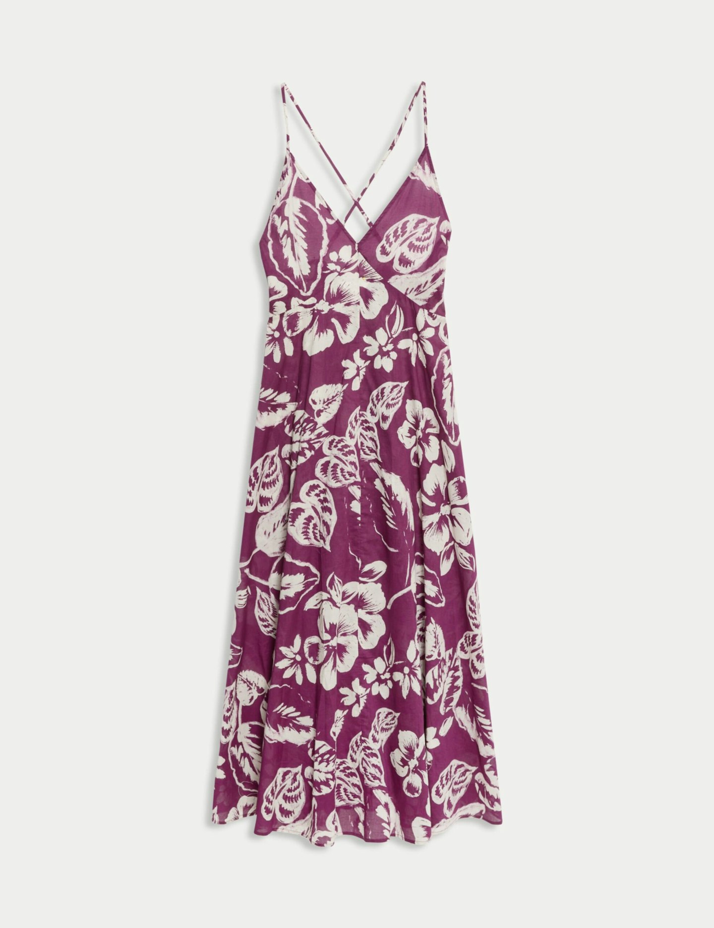 M&S, Pure Cotton Printed V-Neck Beach Dress