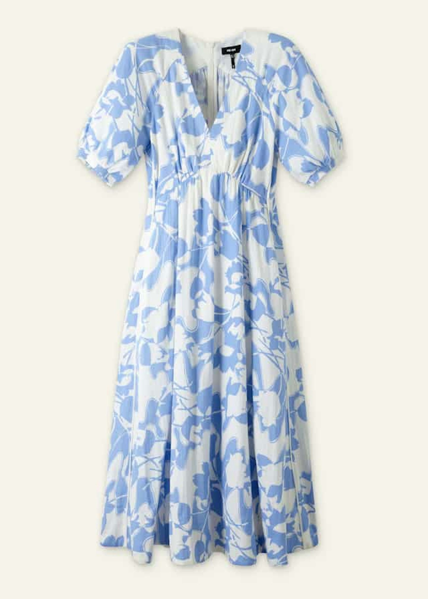 ME+EM, Cheesecloth Tulip Print Midi Dress