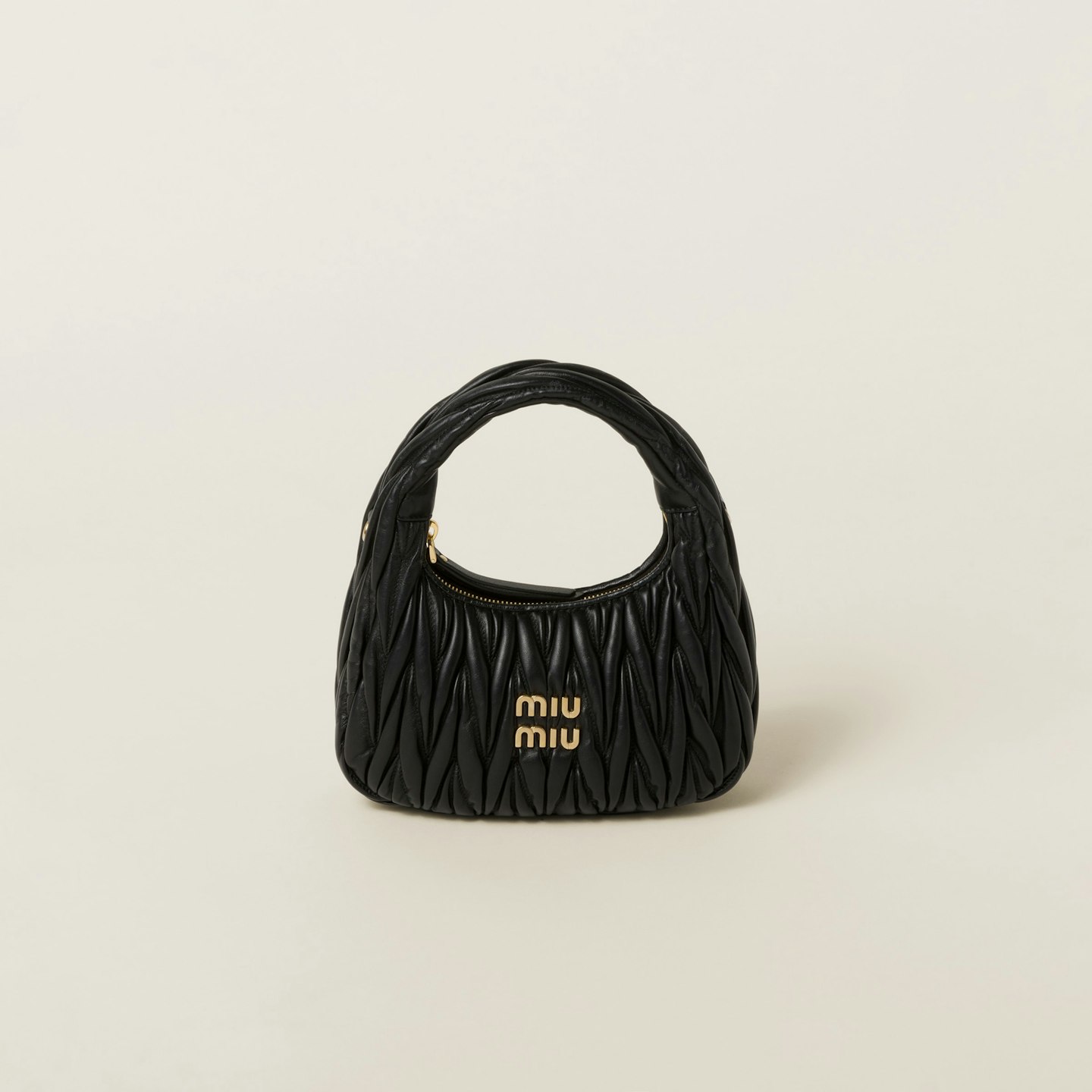 Miu Miu, Wander Matelassé Nappa Leather Mini Hobo Bag