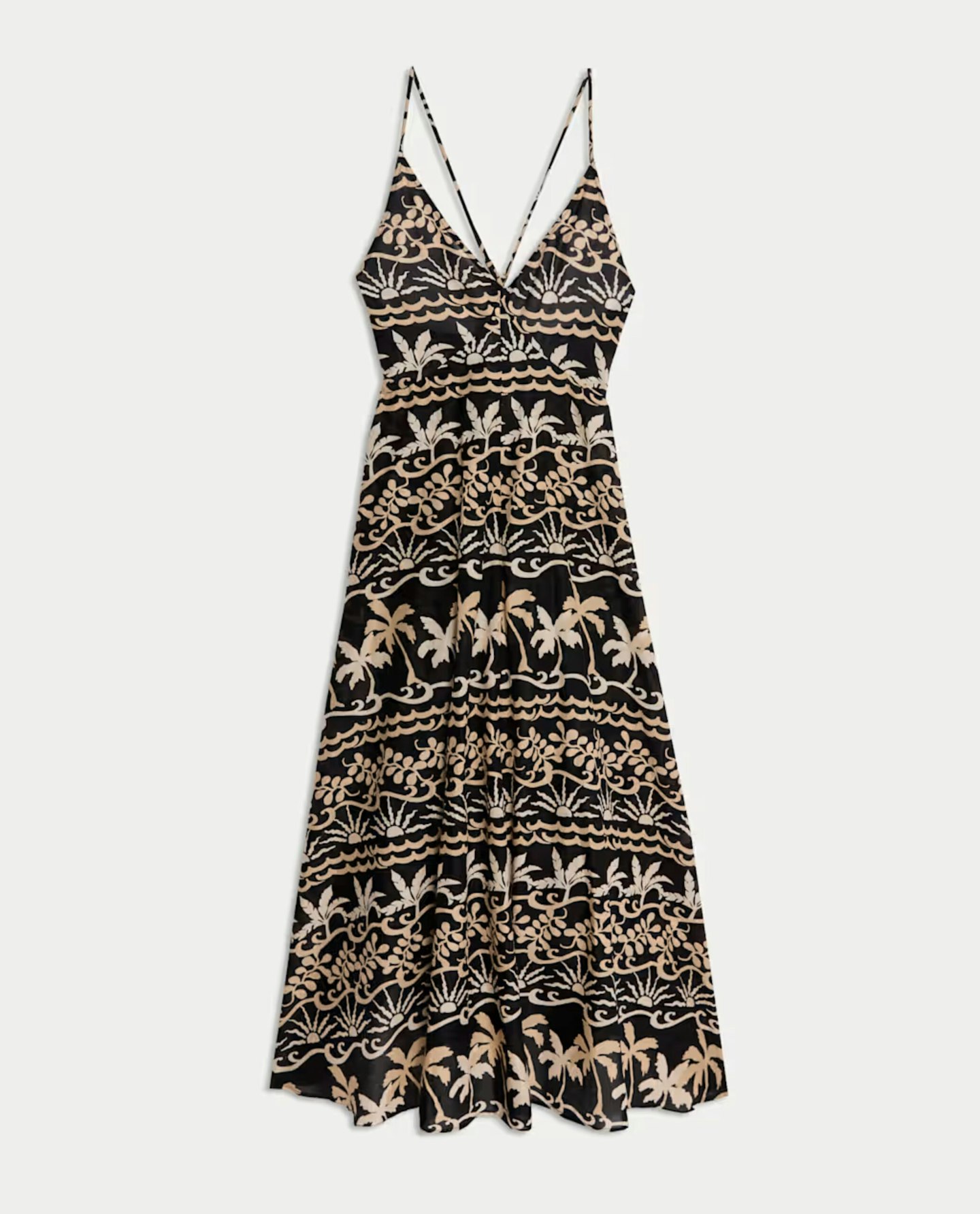 M&S, Pure Cotton Printed V-Neck Beach Dress