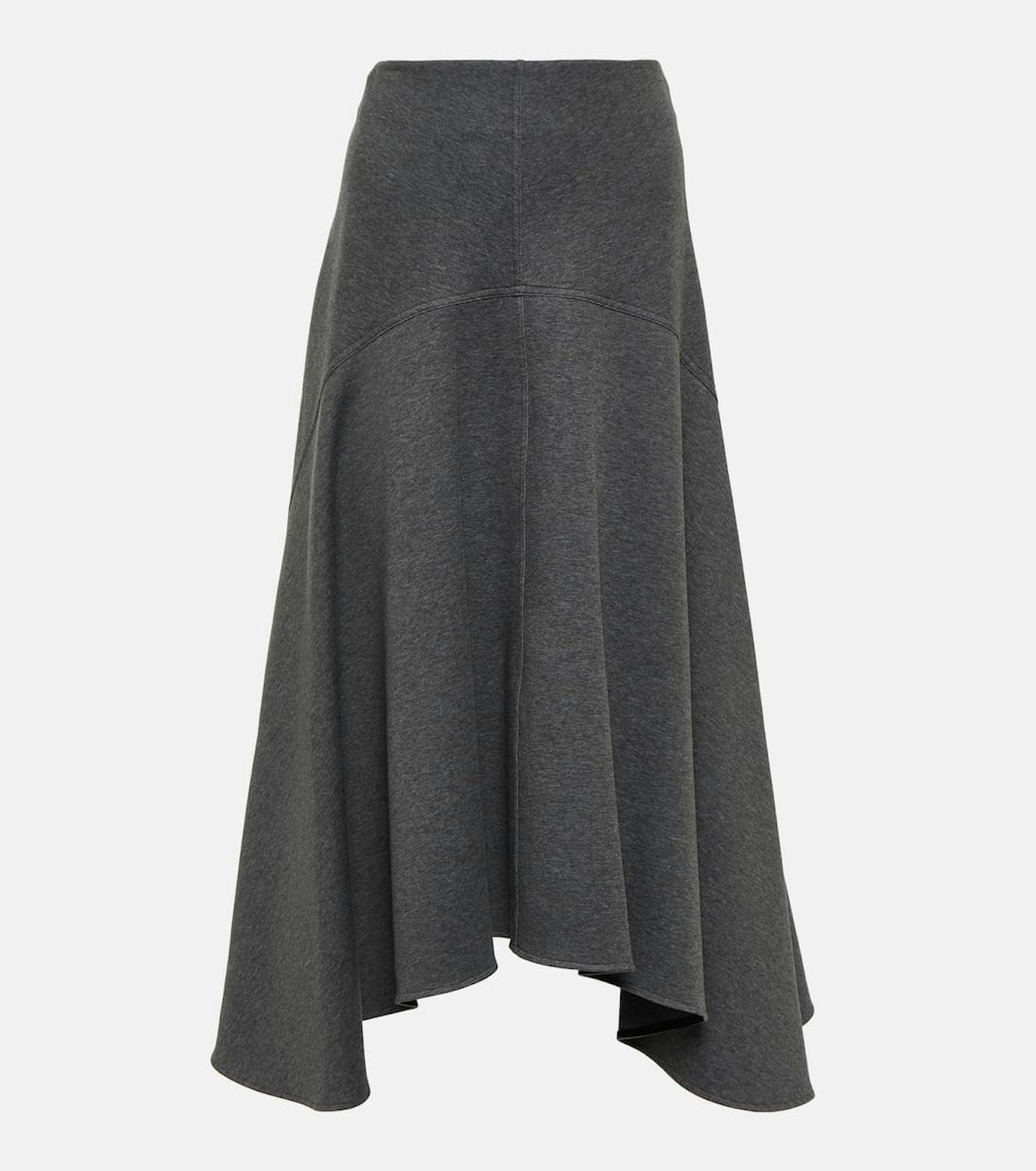 Plan C, High-Rise Cotton-Blend Midi Skirt