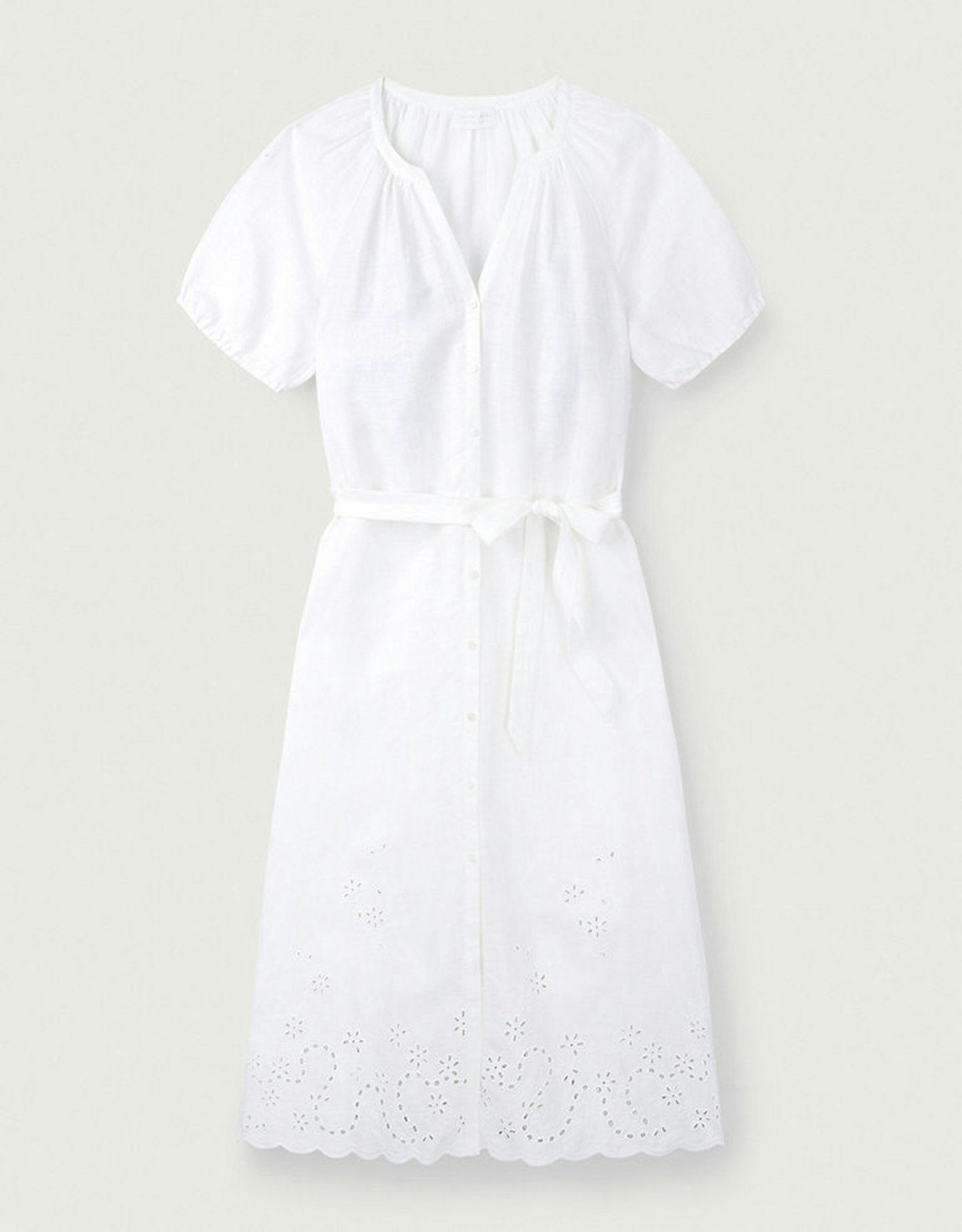 The White Company, Linen Broderie Detail Dress