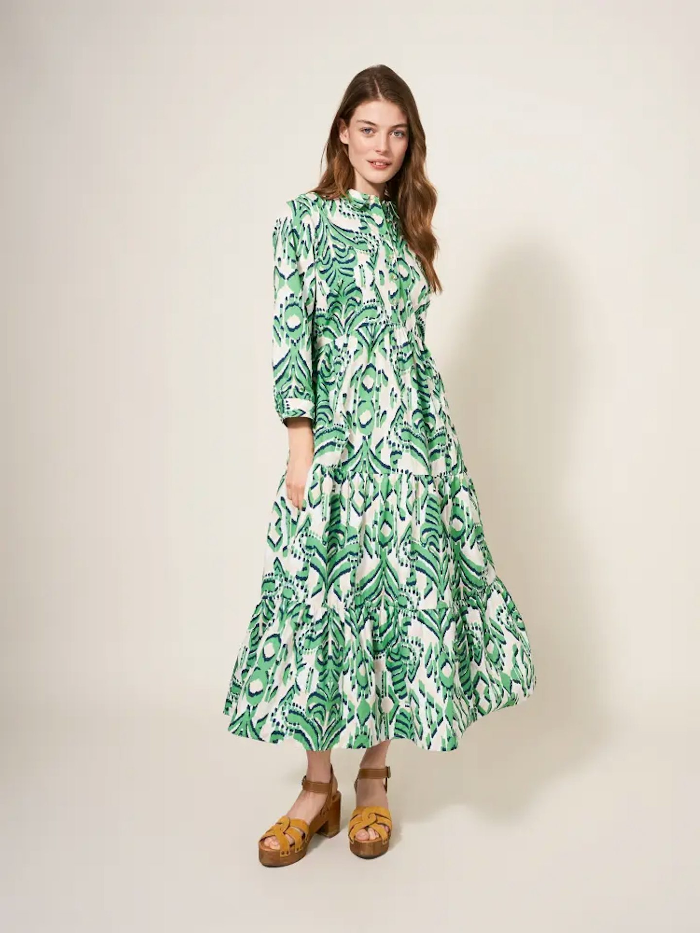 White Stuff, Mayra Tiered Shirt Dress