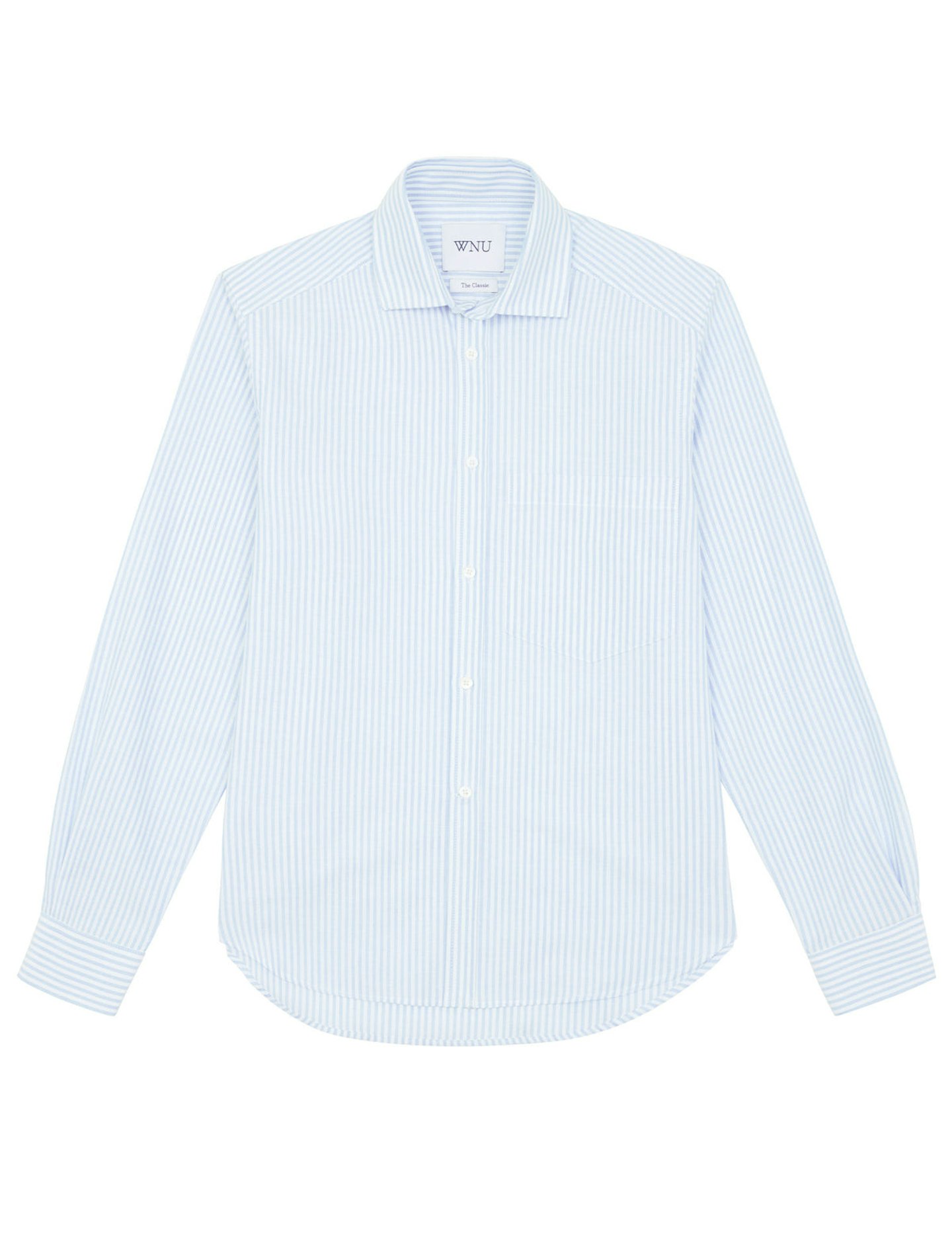 With Nothing Underneath, Oxford Celeste Blue Stripe Shirt
