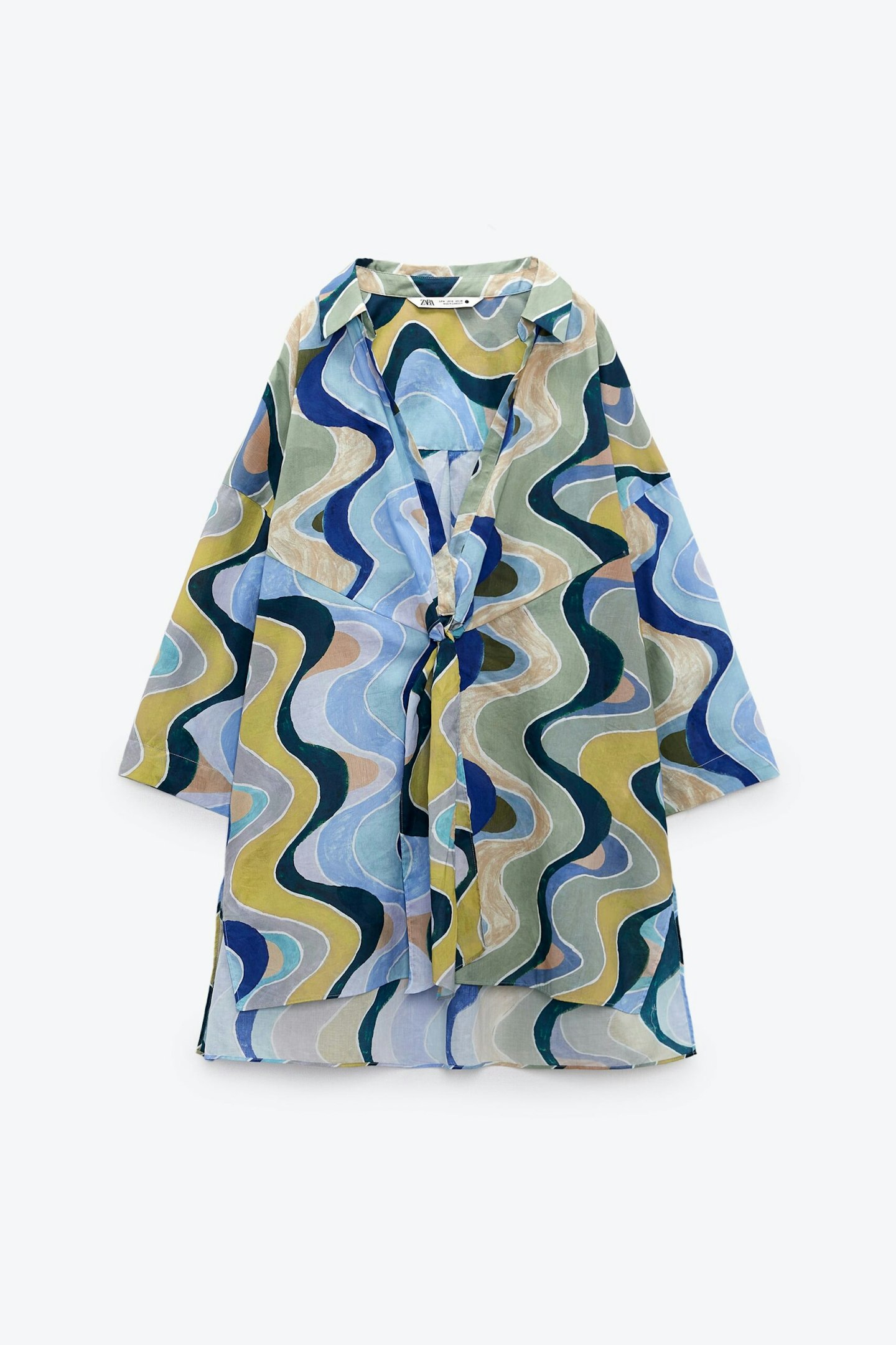 Zara, Printed Longline Blouse