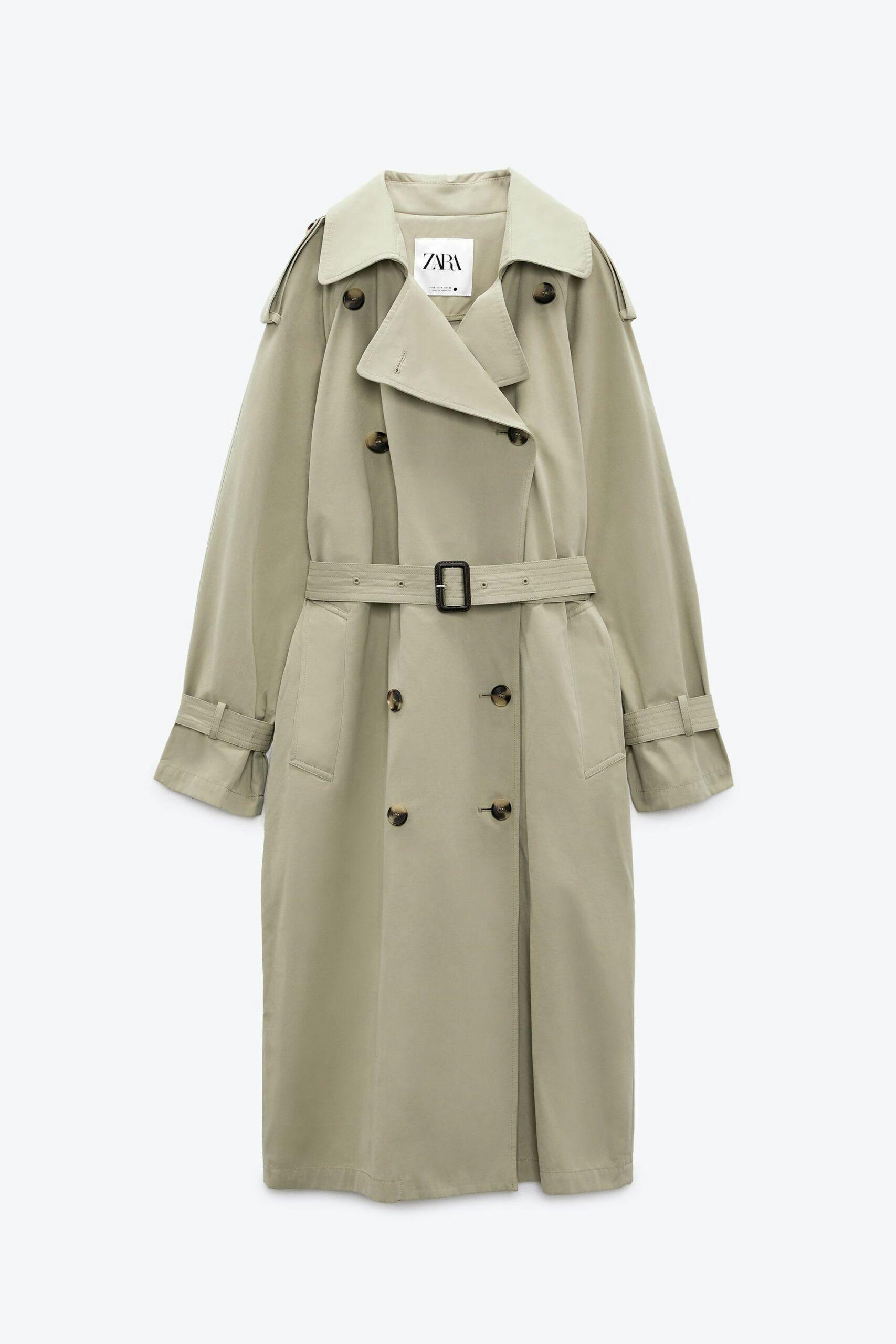 Zara water shop repellent trench coat