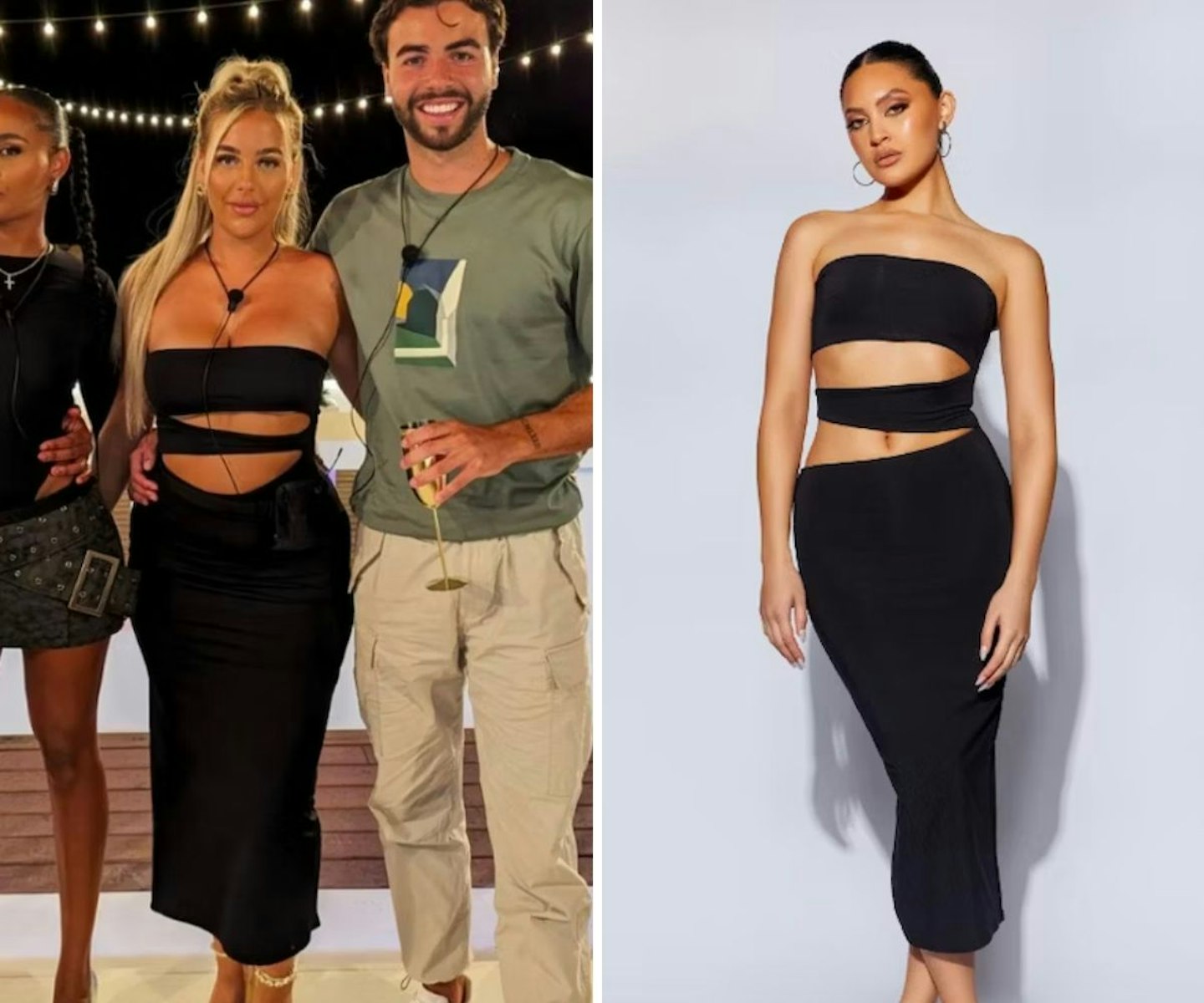 Jess Harding's Black Cutout Dress