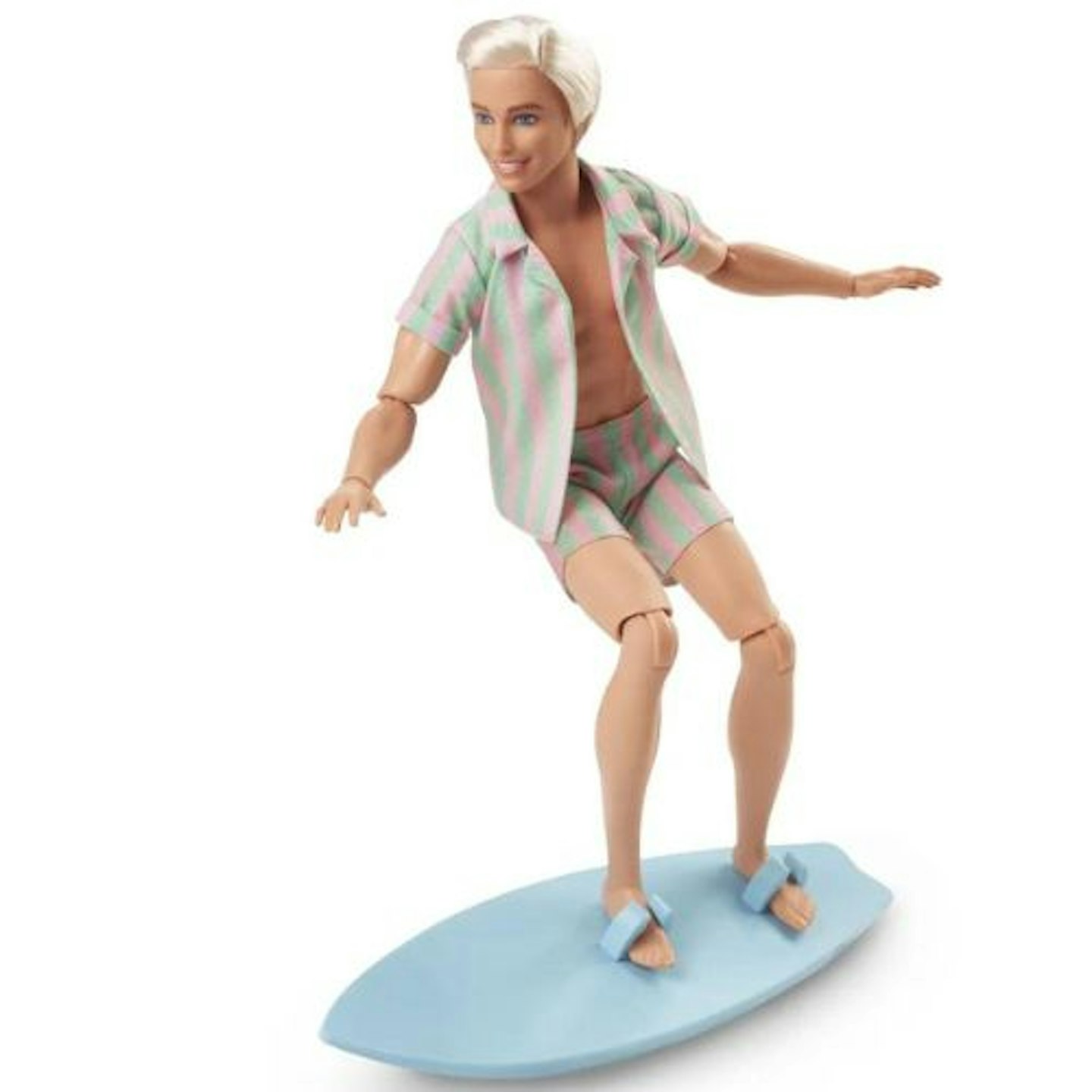 Best Barbie Toys: Ken Doll Wearing Pastel Striped Beach Matching Set