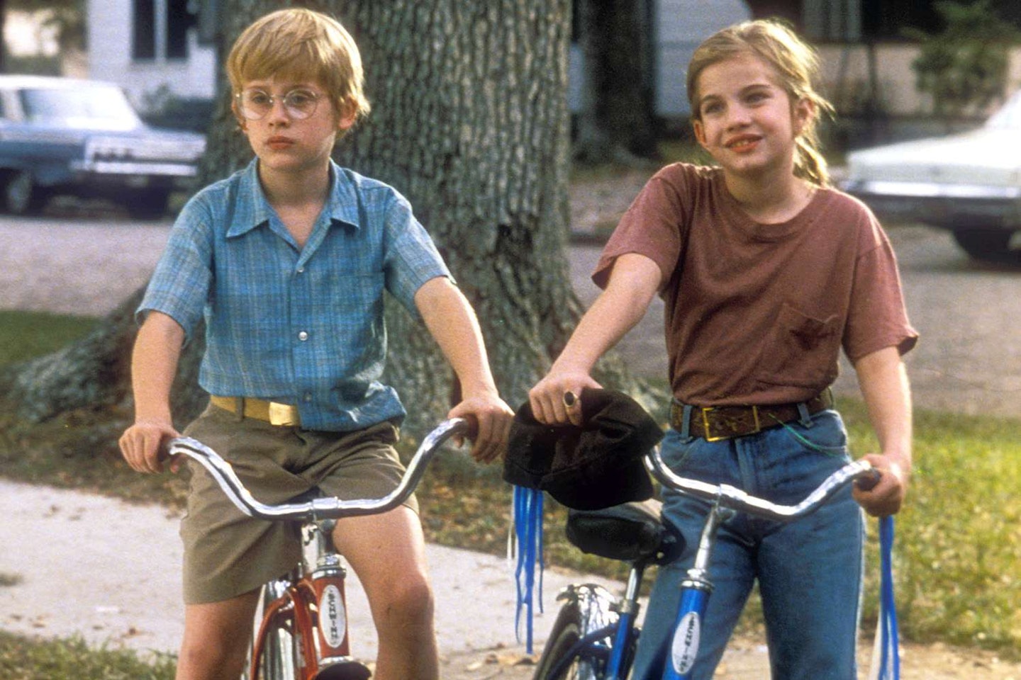 Thomas and Veda on their bikes