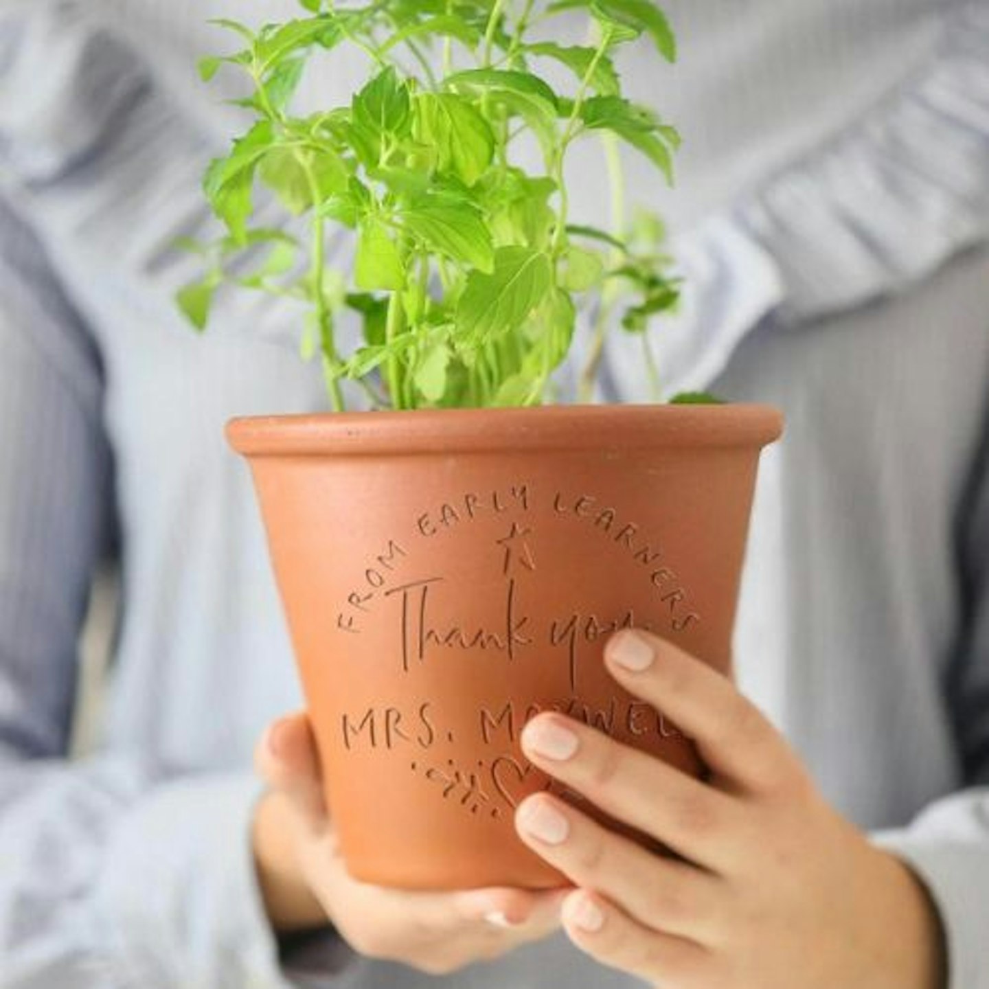 Best Christmas Gifts For Teachers:  Personalised Handwritten Teachers Pot