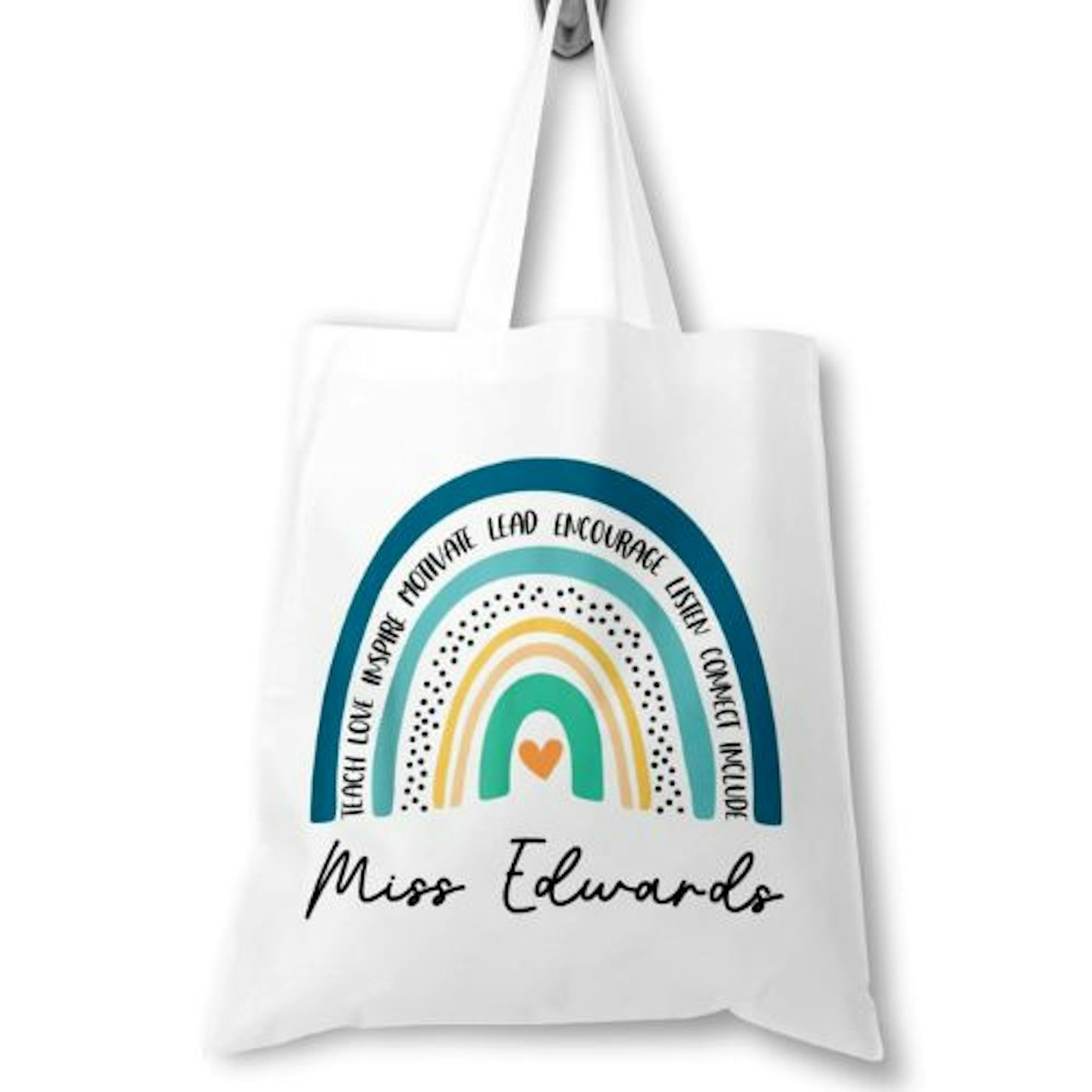 Best Christmas Gifts For Teachers: Personalised Teacher Bag with Customisable Name