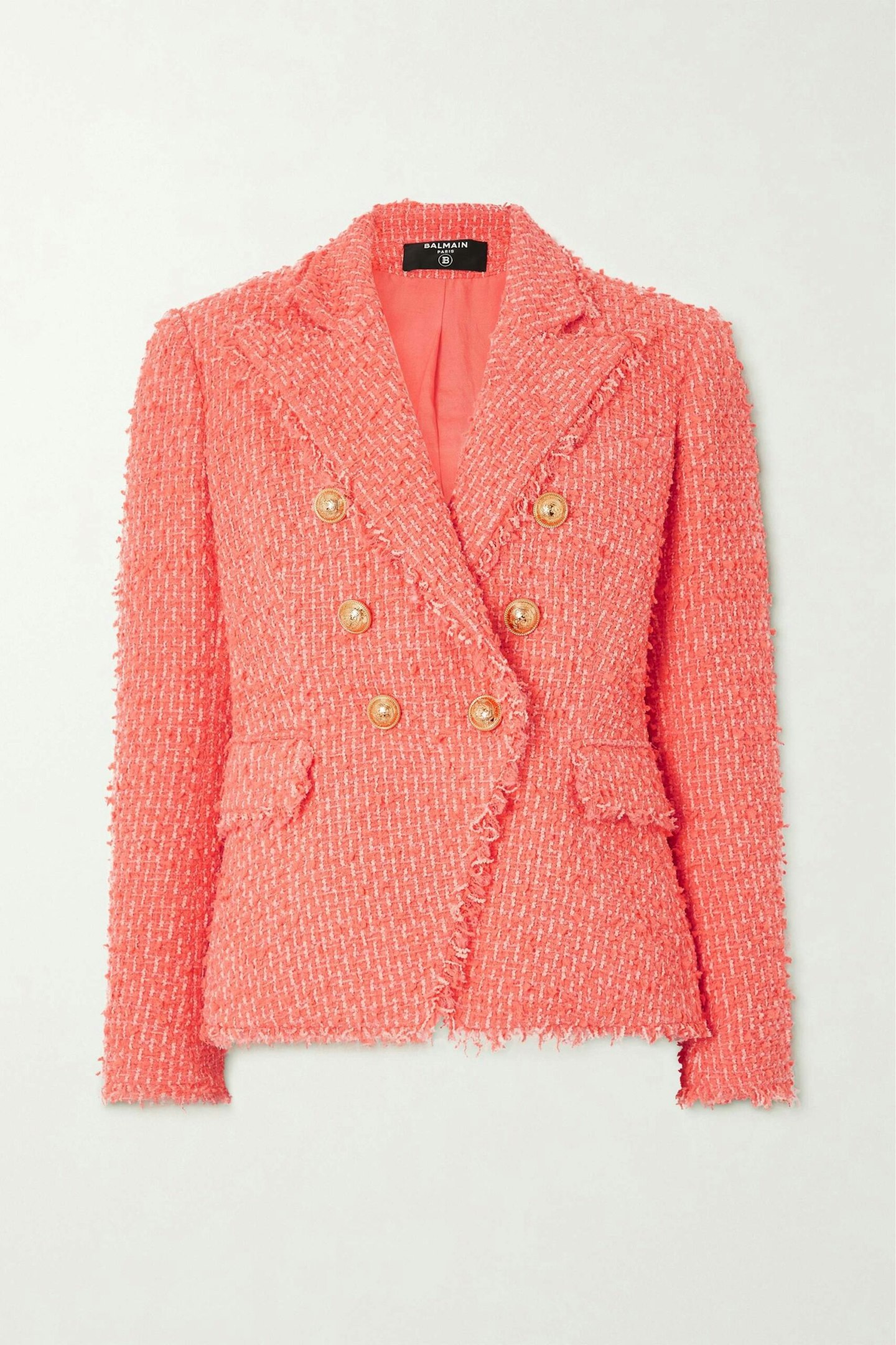 Balmain, Button-Embellished Double-Breasted Blazer