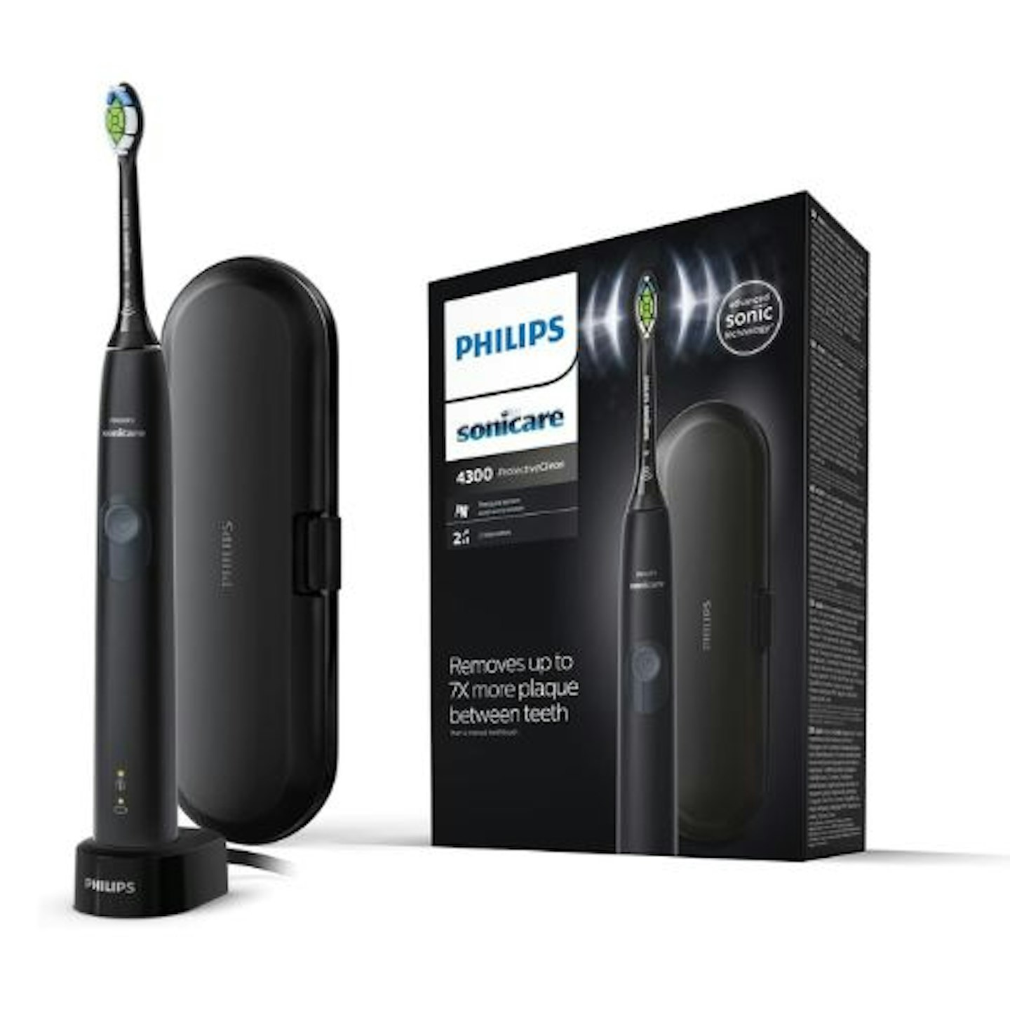 Philips Sonicare ProtectiveClean 4300 with Travel Case Black