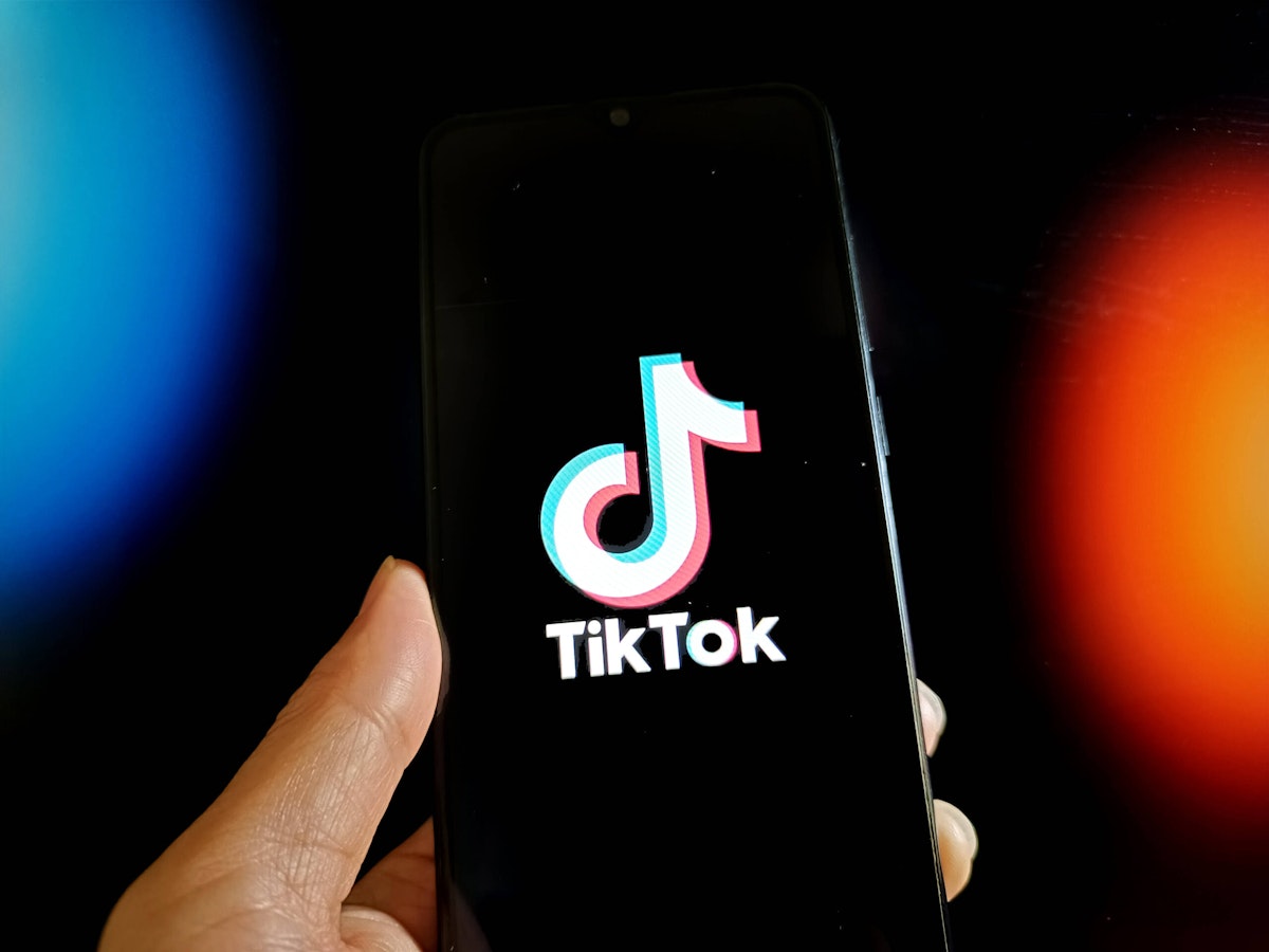 TikTok logo on smartphone