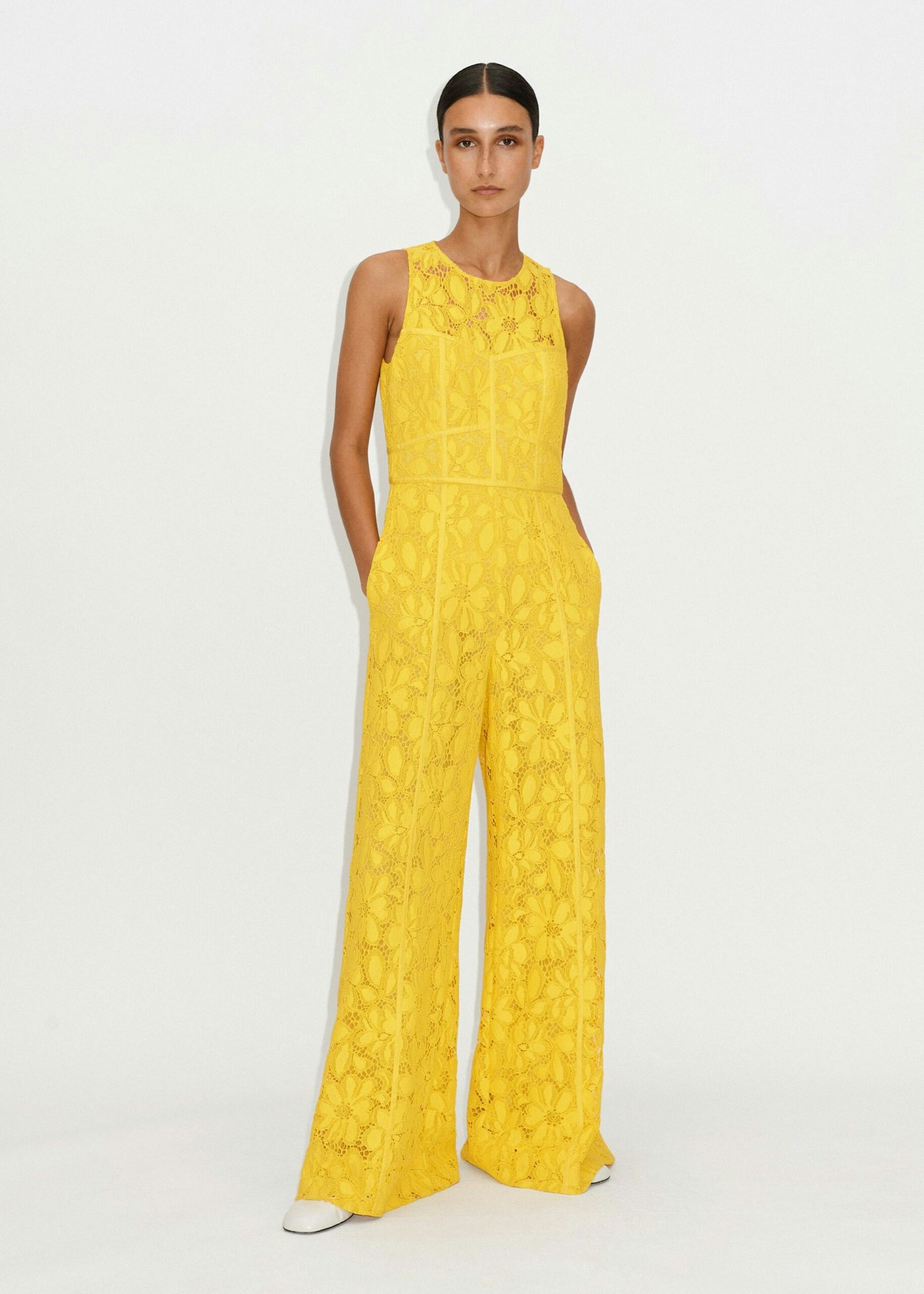Me+Em, Statement Guipure Lace Jumpsuit