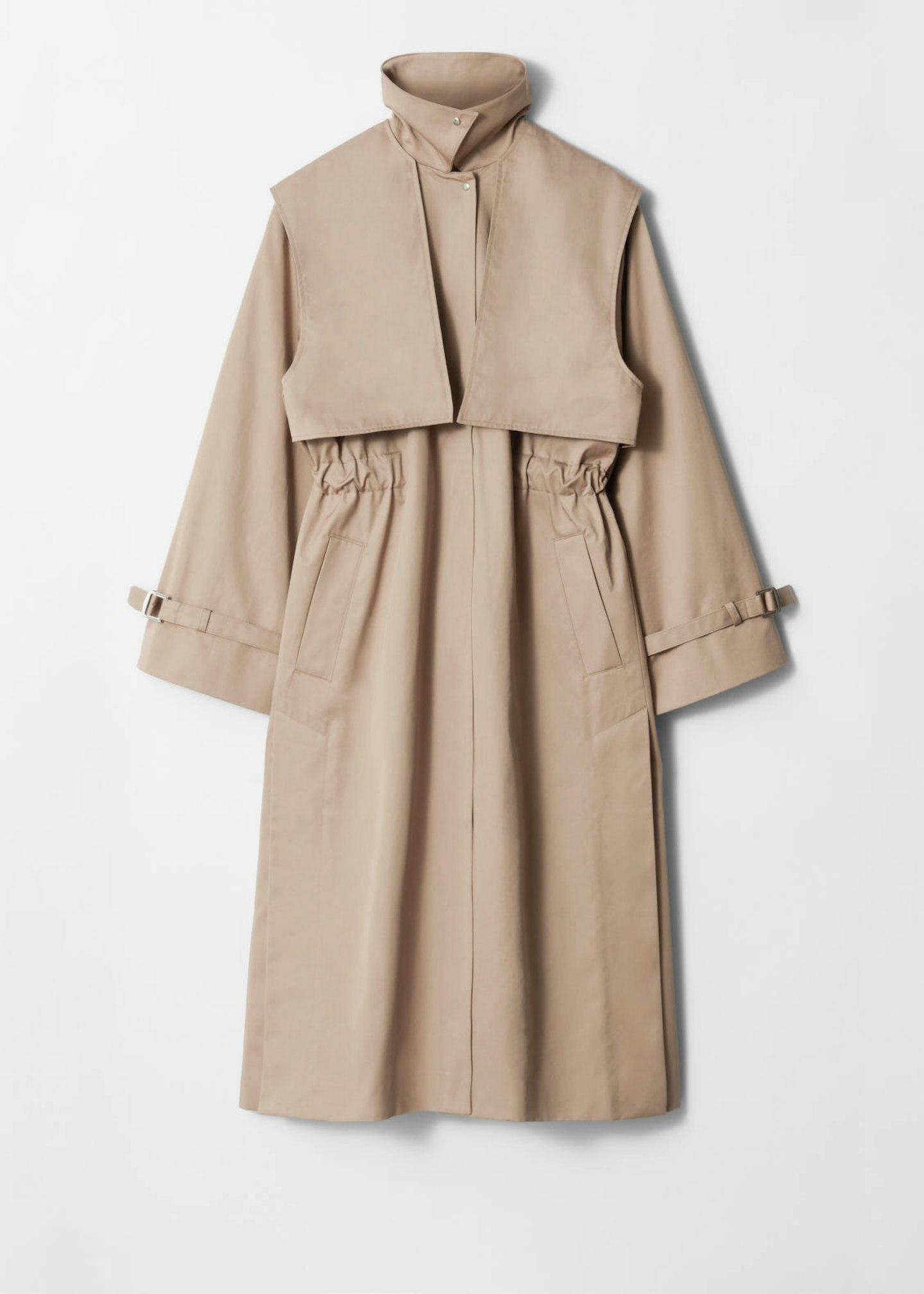 & Other Stories Funnel-Neck Trench Coat