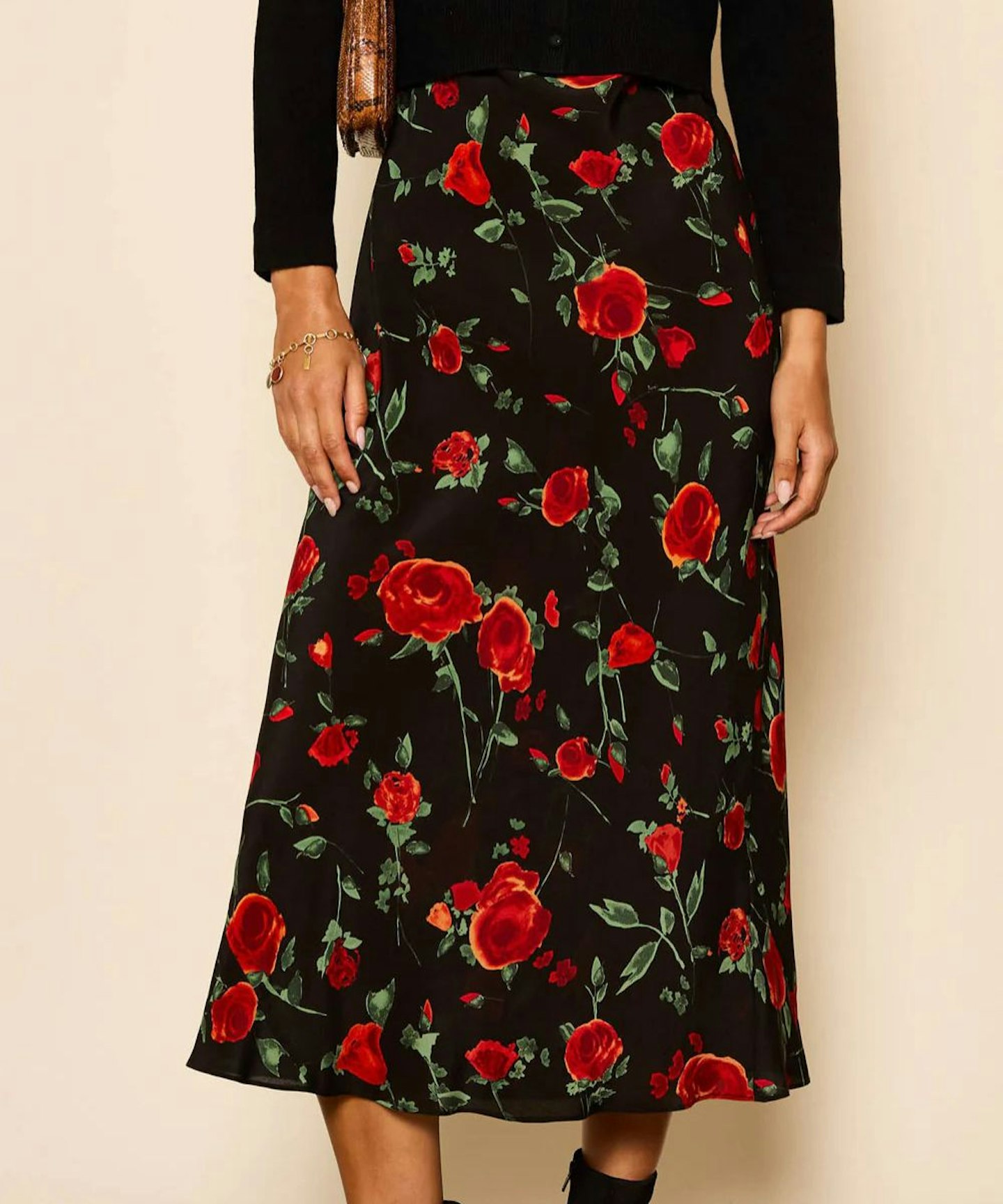 Rixo, Ardith Silk Midi Skirt
