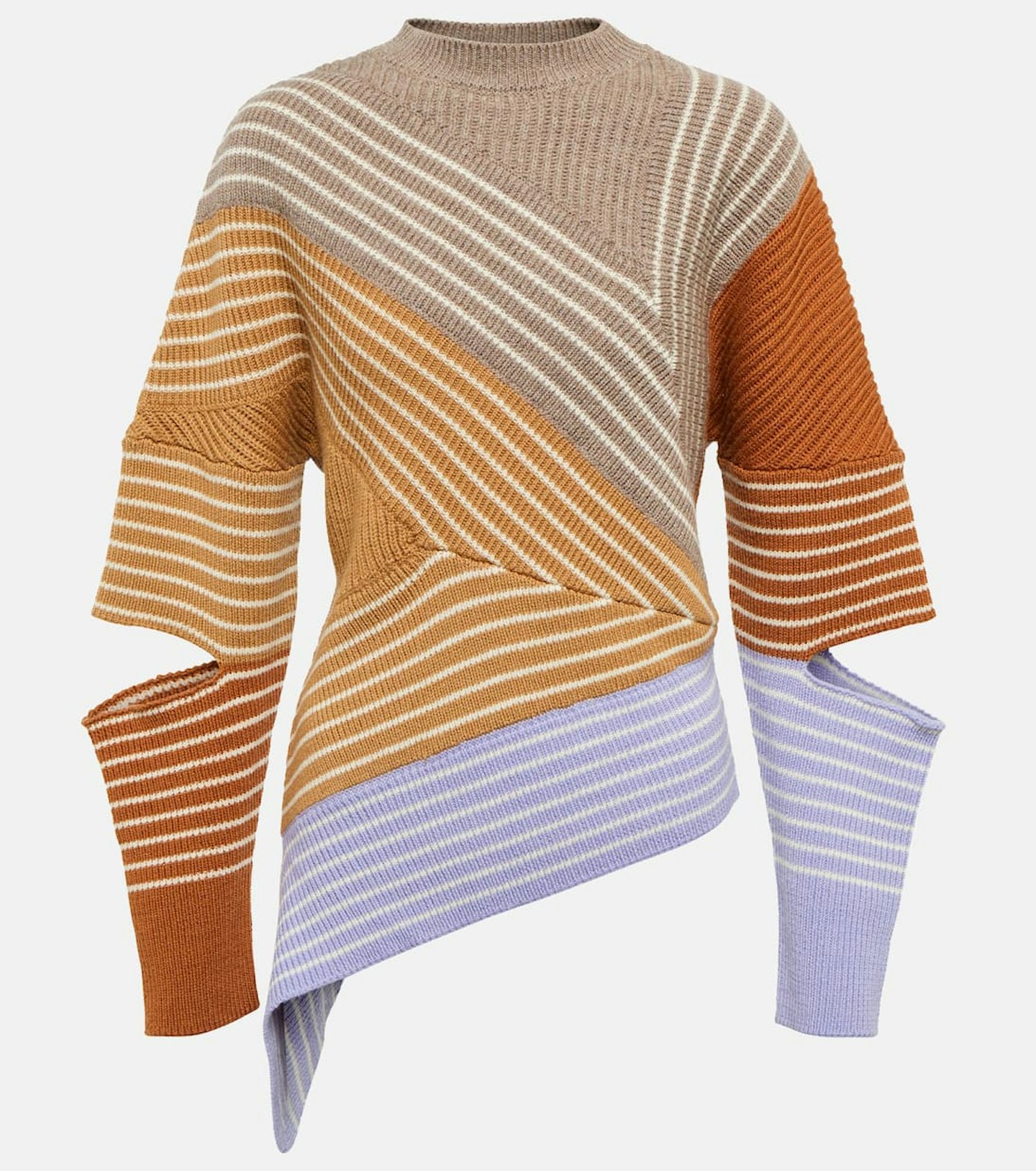 Stella McCartney, Striped Ribbed-Knit Virgin Wool Sweater