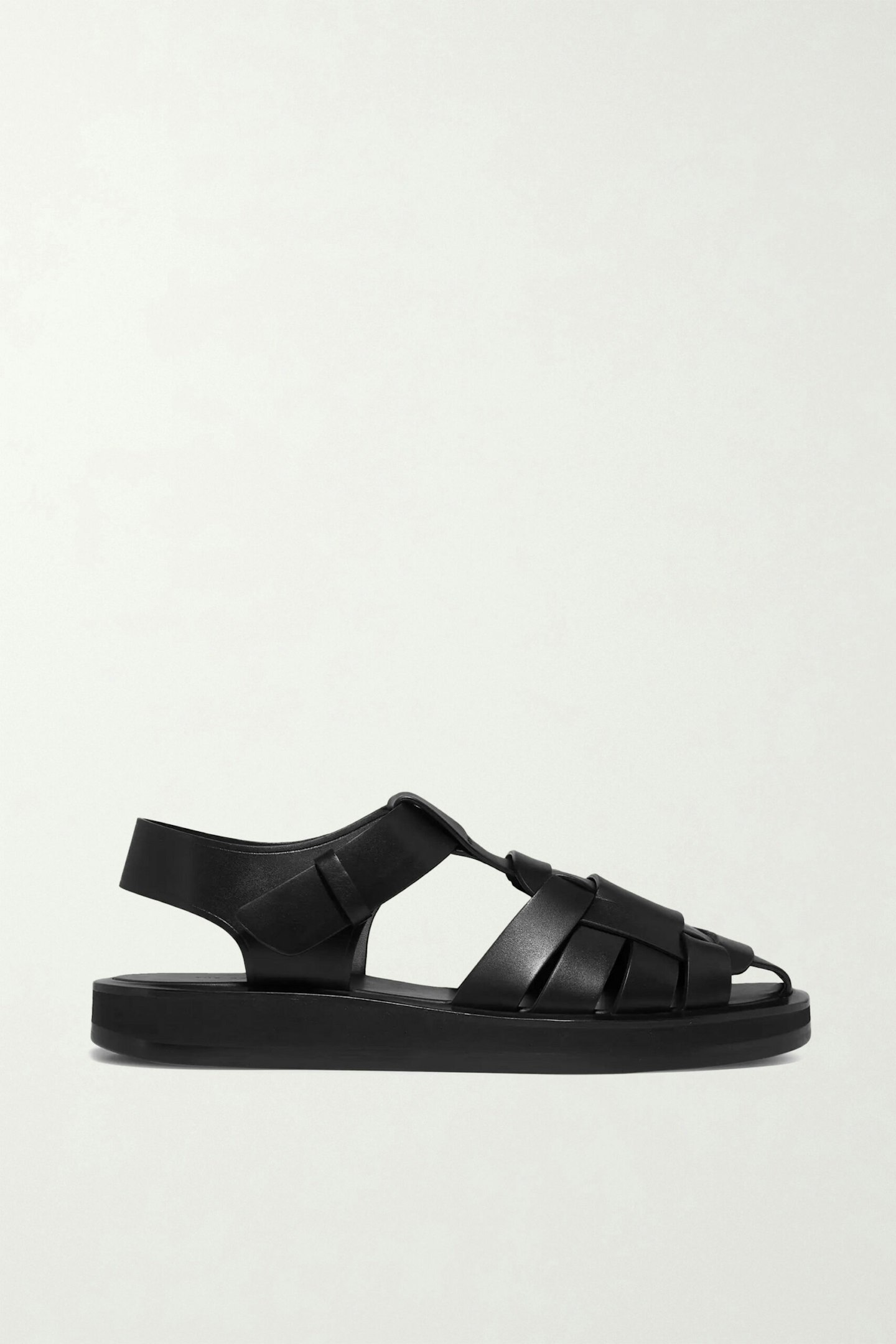 The Row, Fisherman Woven Textured-Leather Sandals