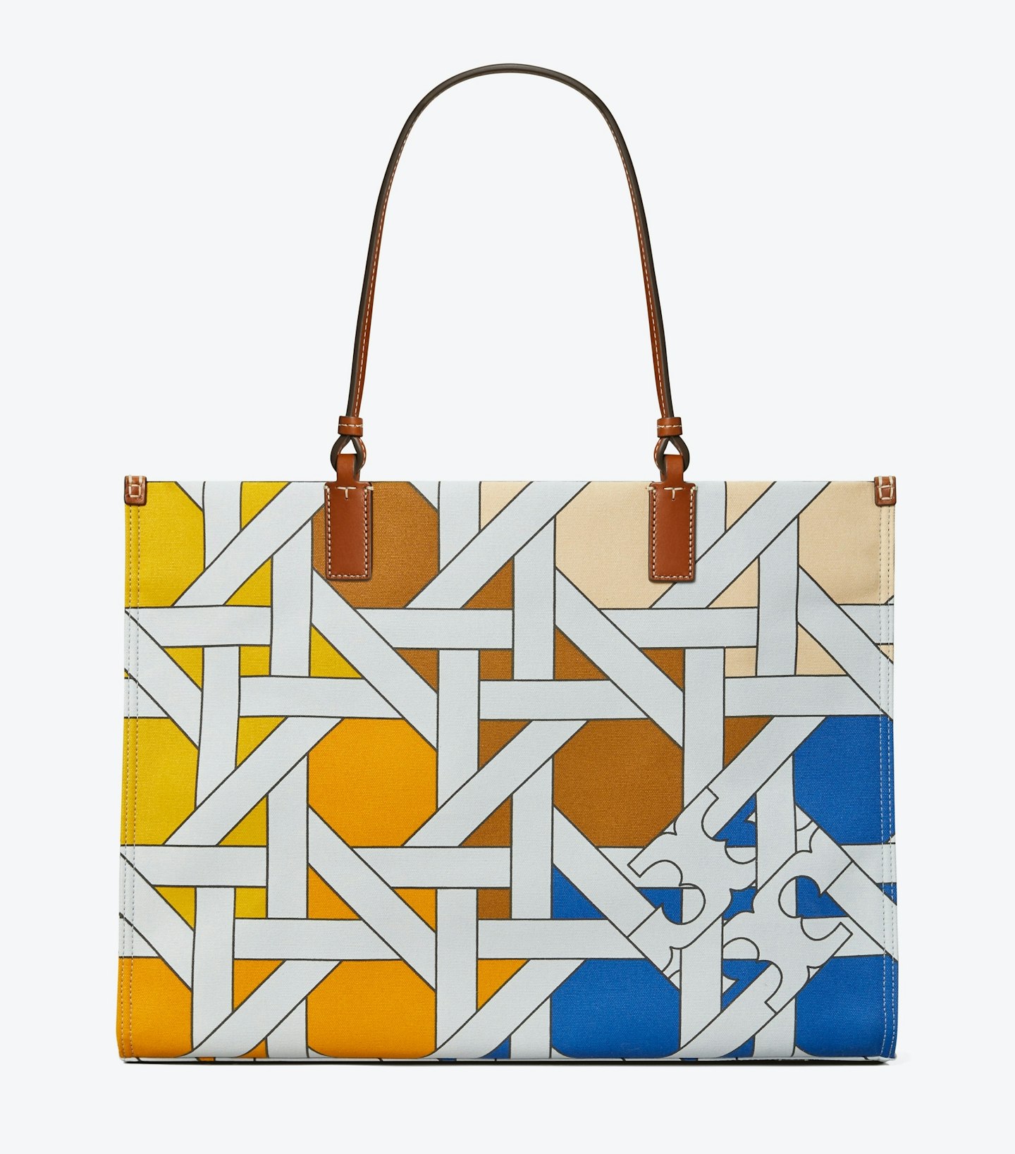 Tory Burch, Ella Canvas Basketweave Tote