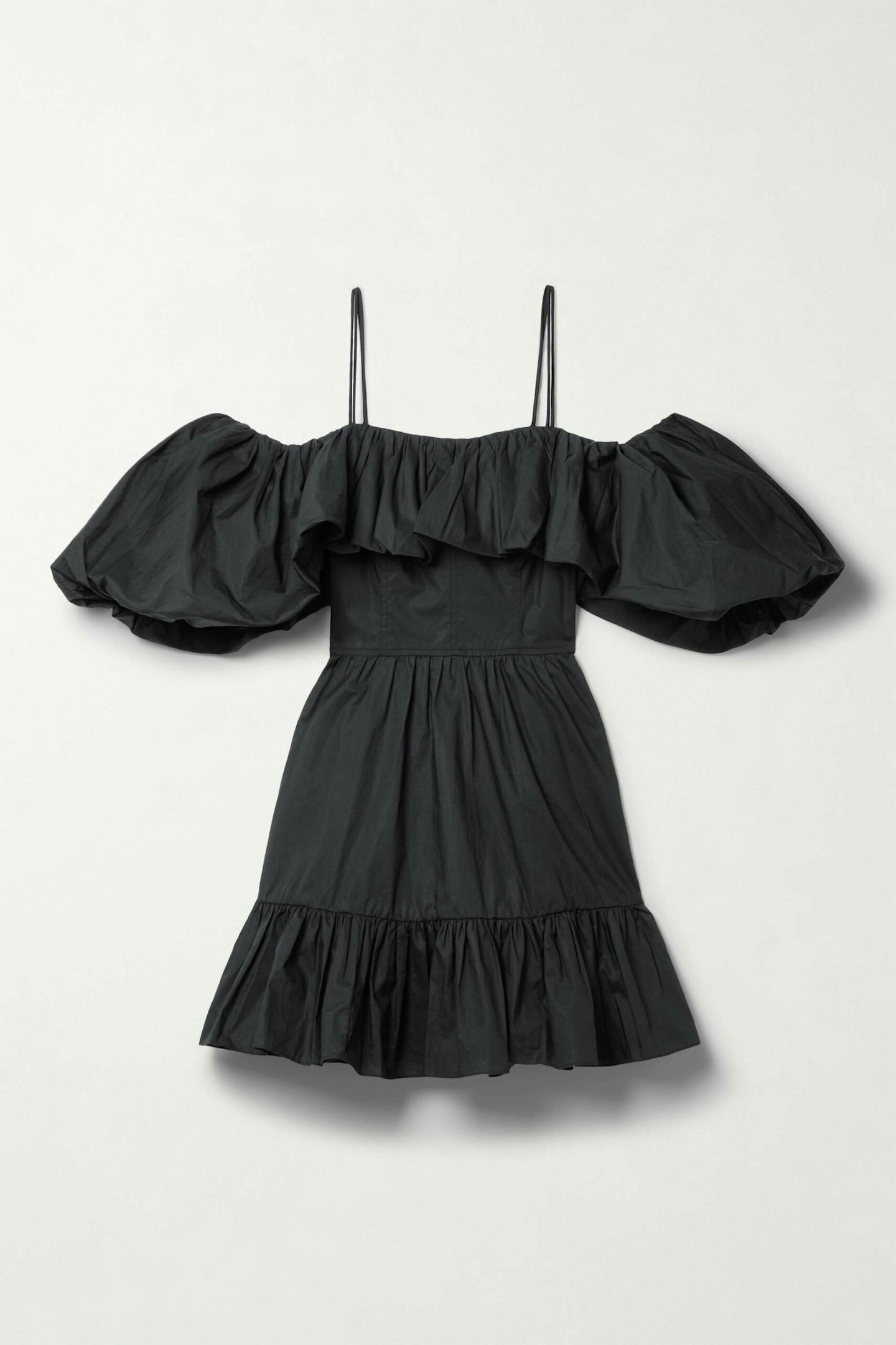 Ulla Johnson, Lila Cold-Shoulder Ruffled Cotton-Poplin Mini Dress