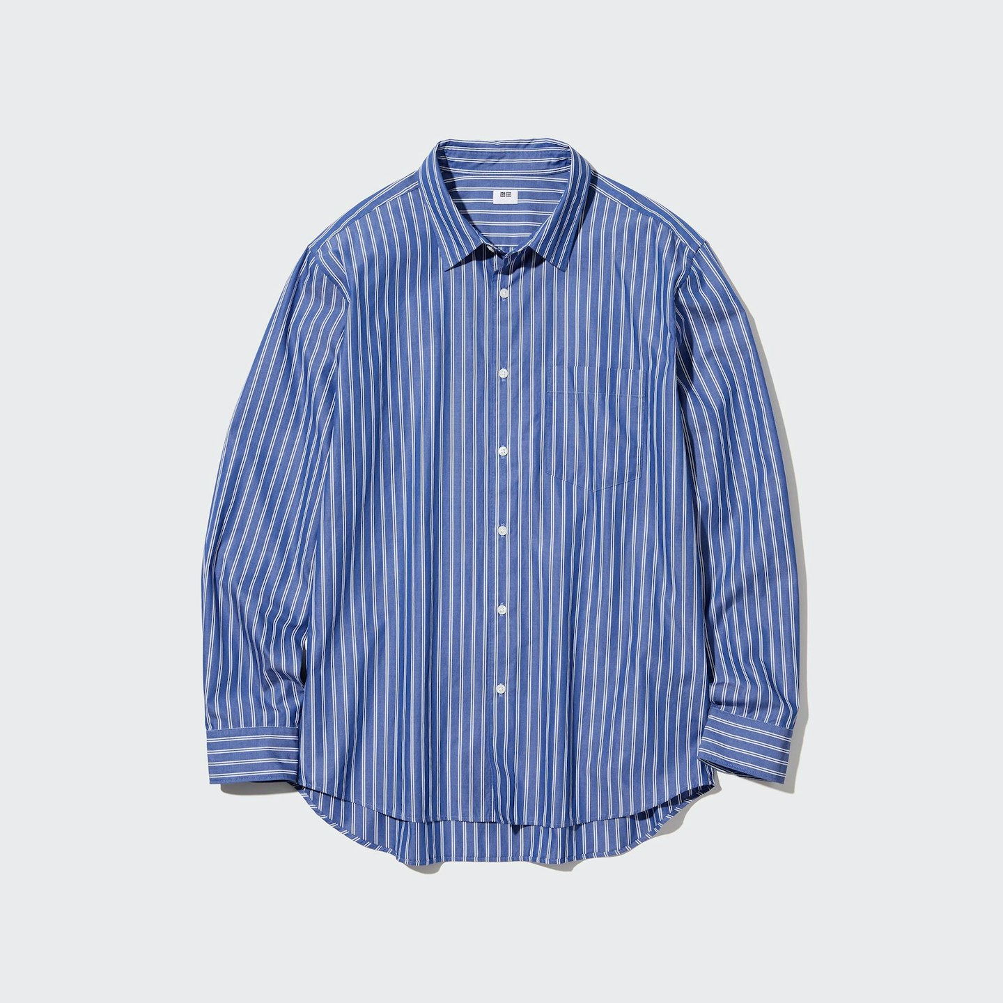 Uniqlo, Extra Fine Cotton Broadcloth Regular Fit Striped Shirt