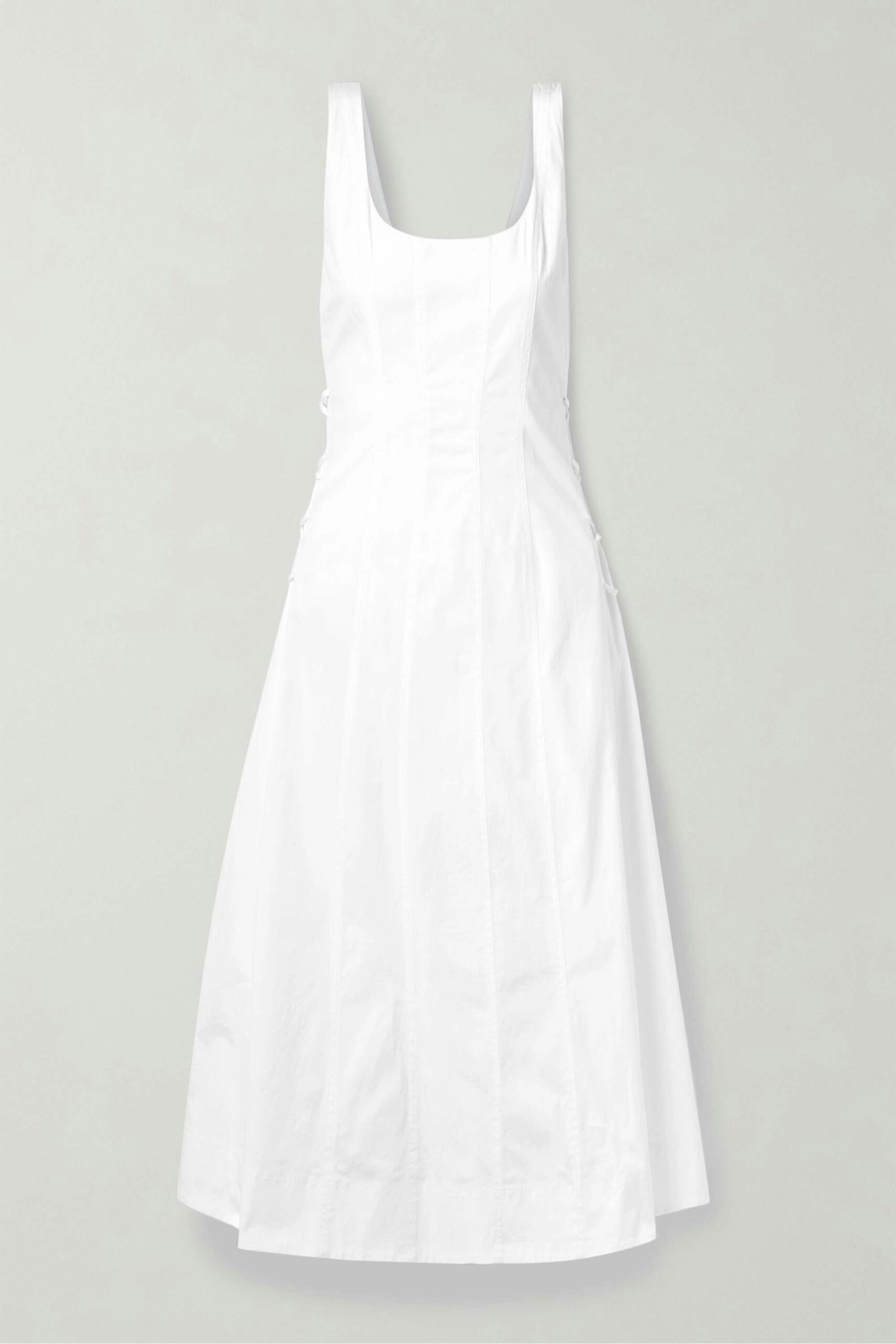 Veronica Beard, Jolie Paneled Stretch-Cotton Poplin Midi Dress