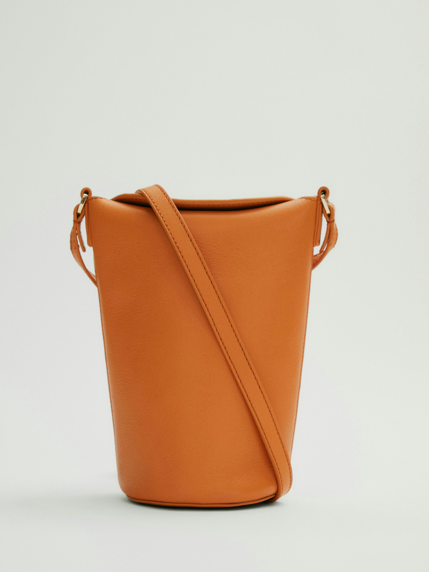 Massimo Dutti, Vertical Nappa Leather Mini Crossbody Bag