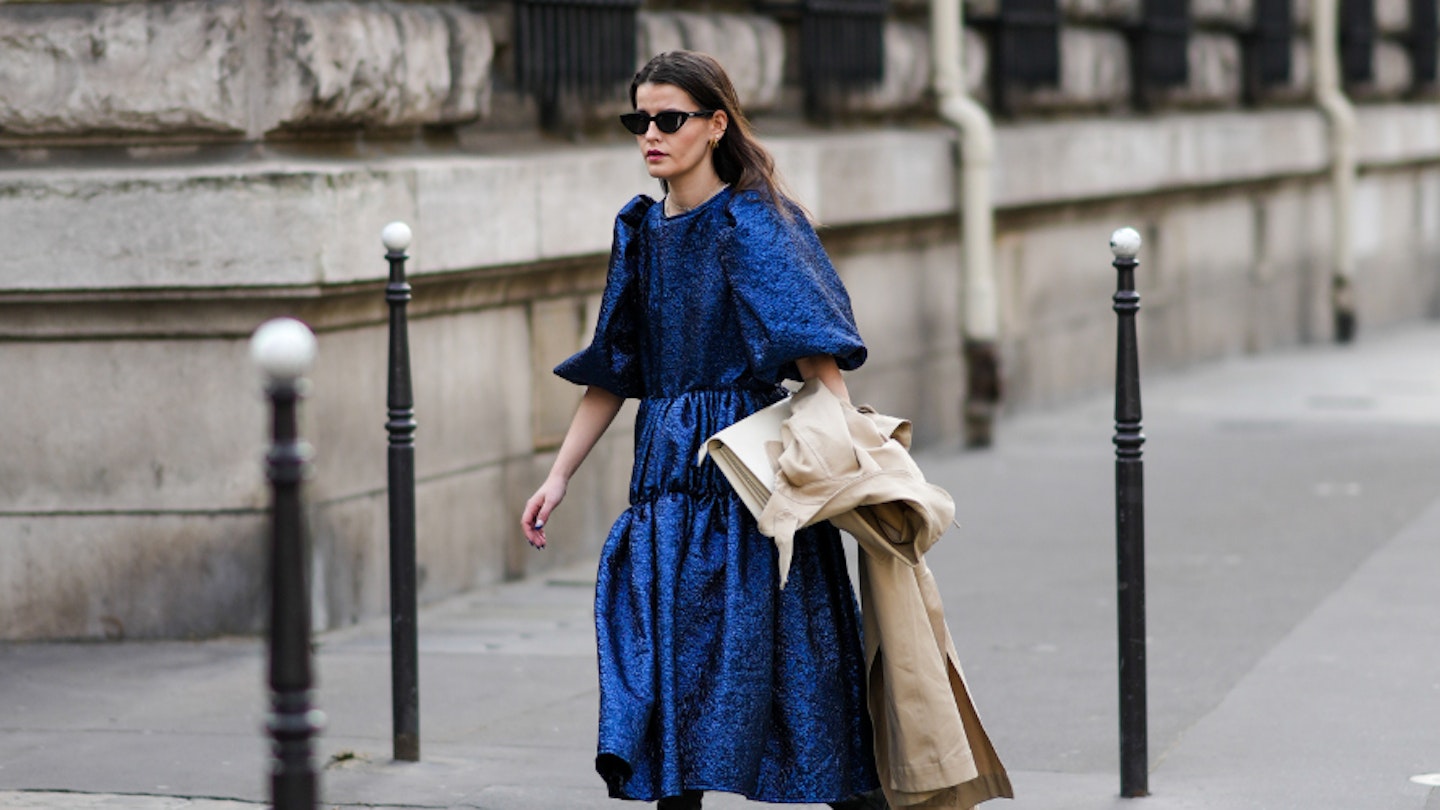 Dark blue 2025 wedding guest dress