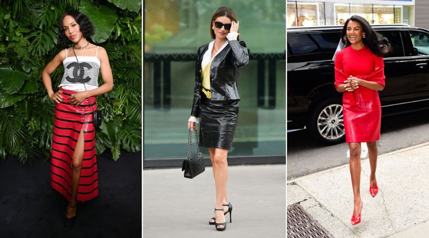 best leather skirt outfits