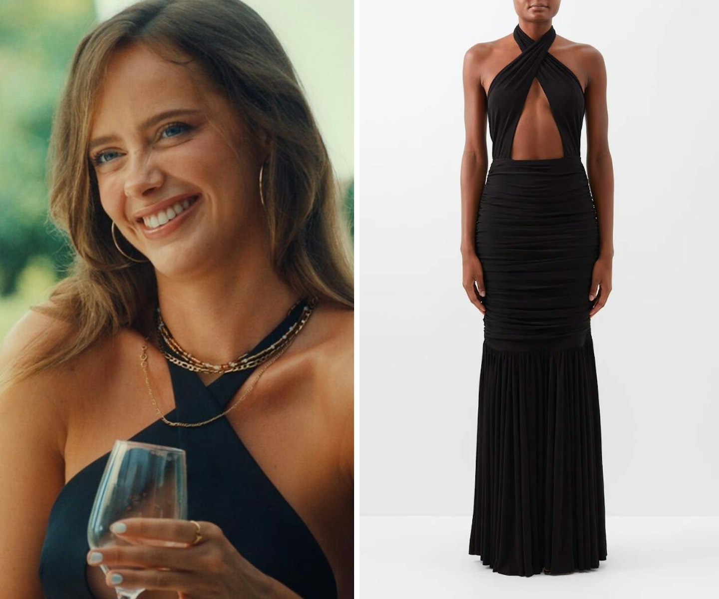 Willow Day's Halter Neck Cutout Gown