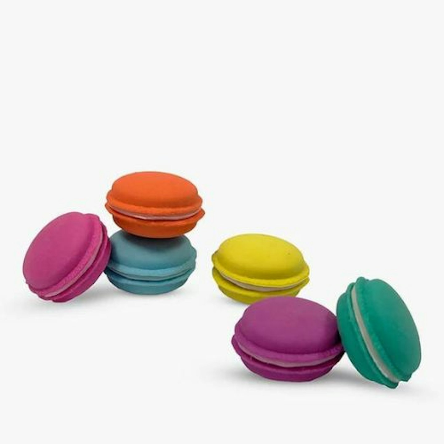 John Lewis, Tinc Set Of 6 Macaroon Erasers