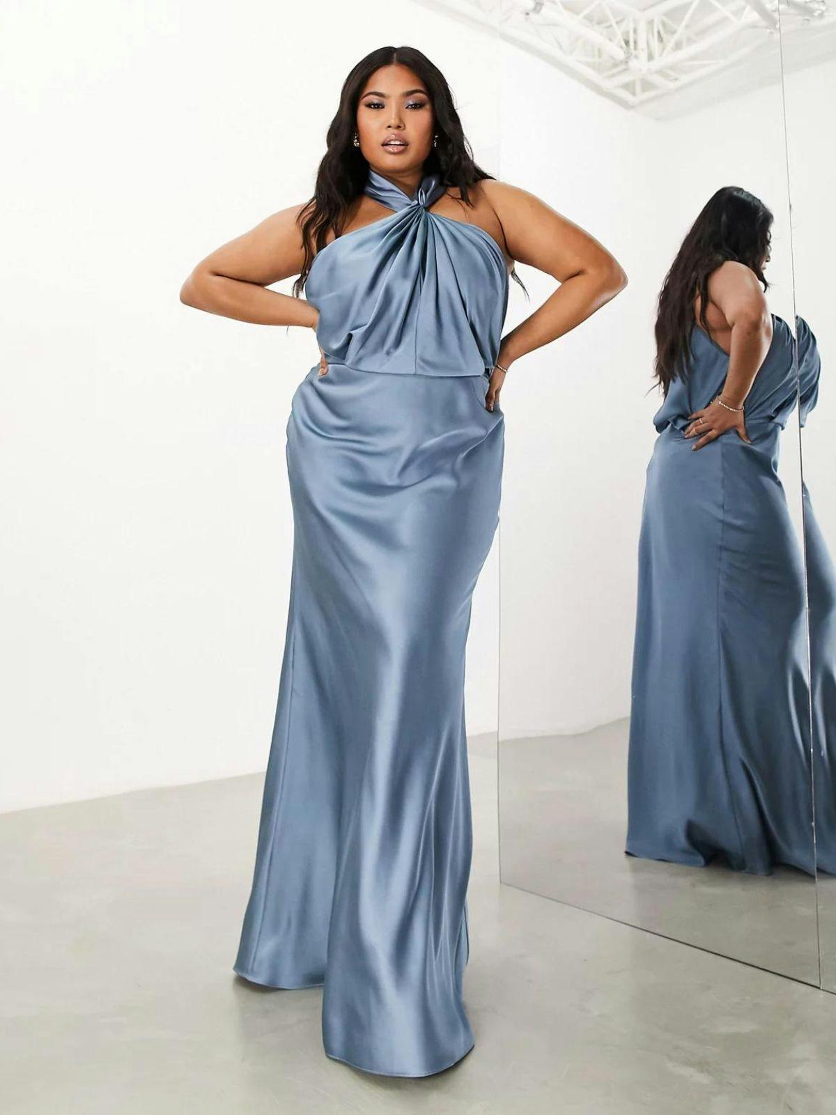 Plus size clearance grey bridesmaid dresses