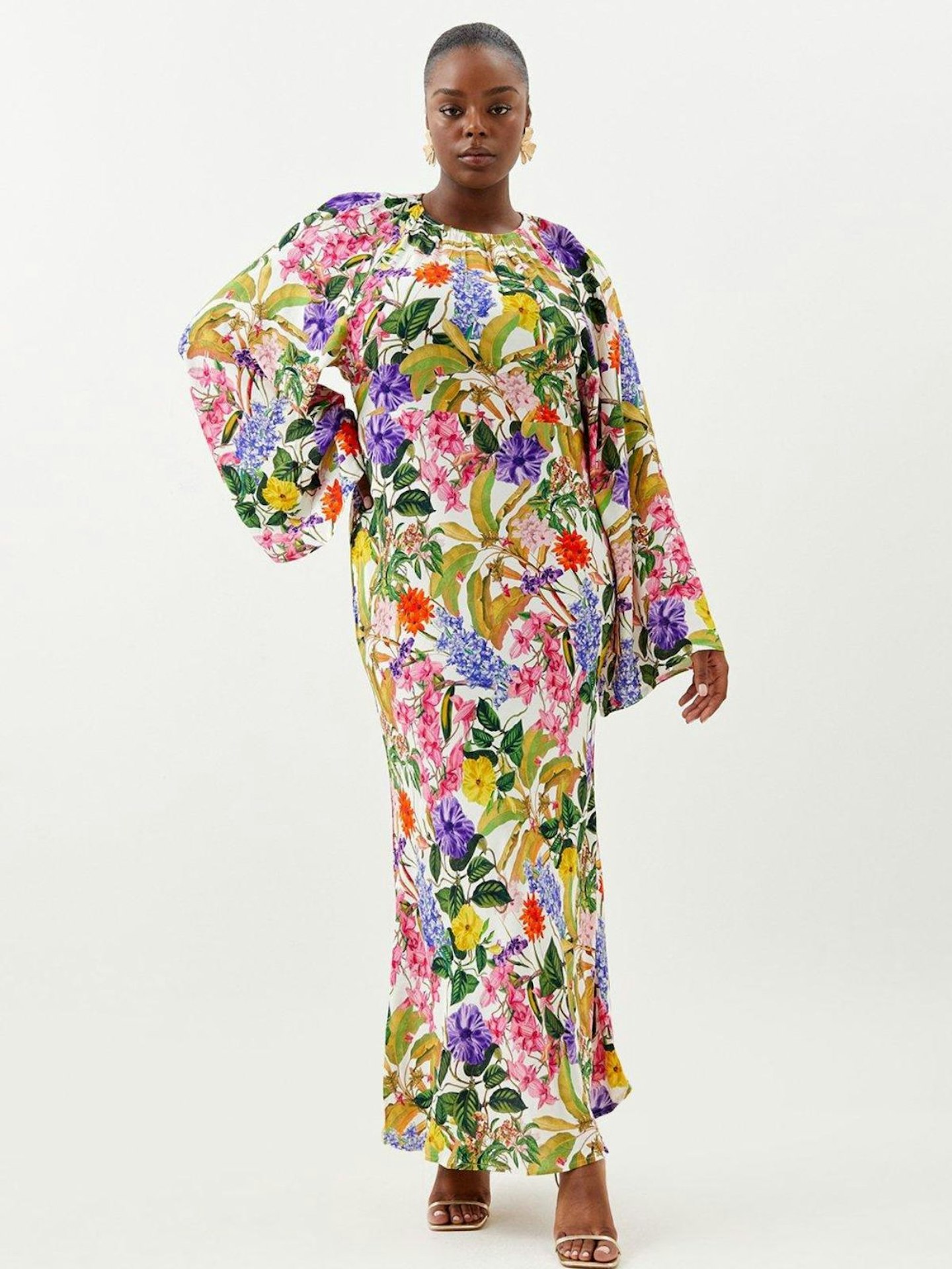 Karen Millen, Spring Floral Batwing Midi Dress