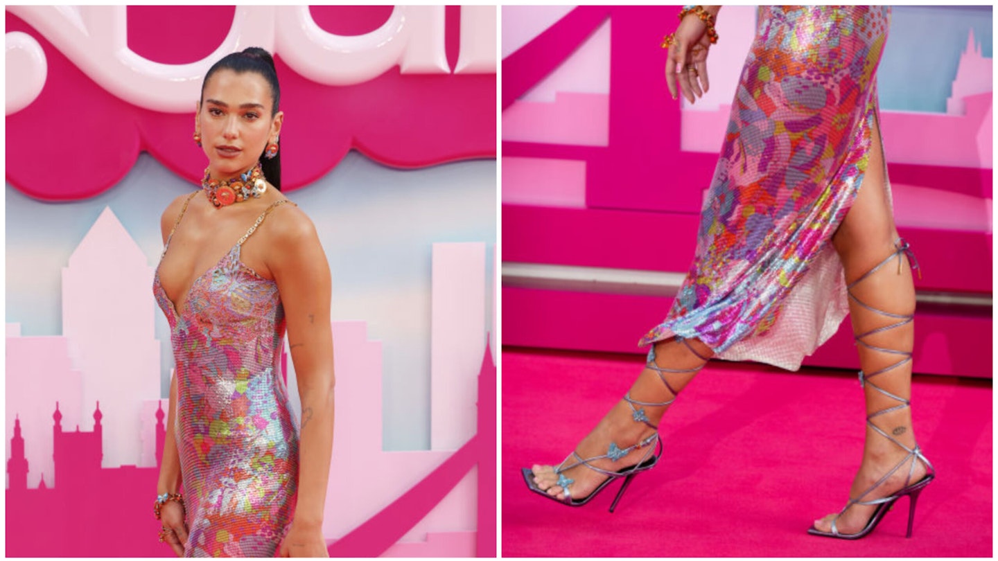 Heels with 2024 butterfly on back