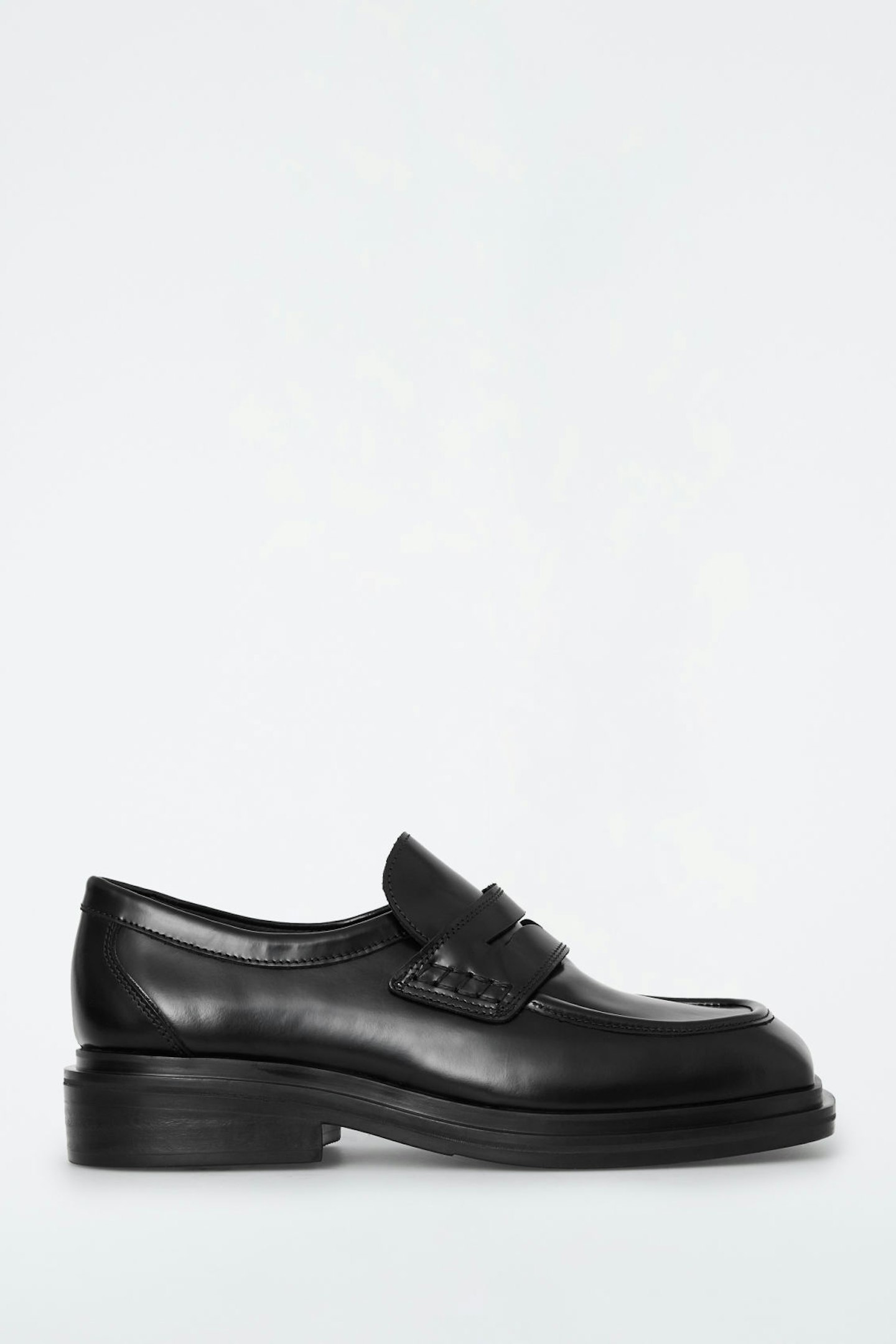 COS Chunky Square-Toe Leather Loafers