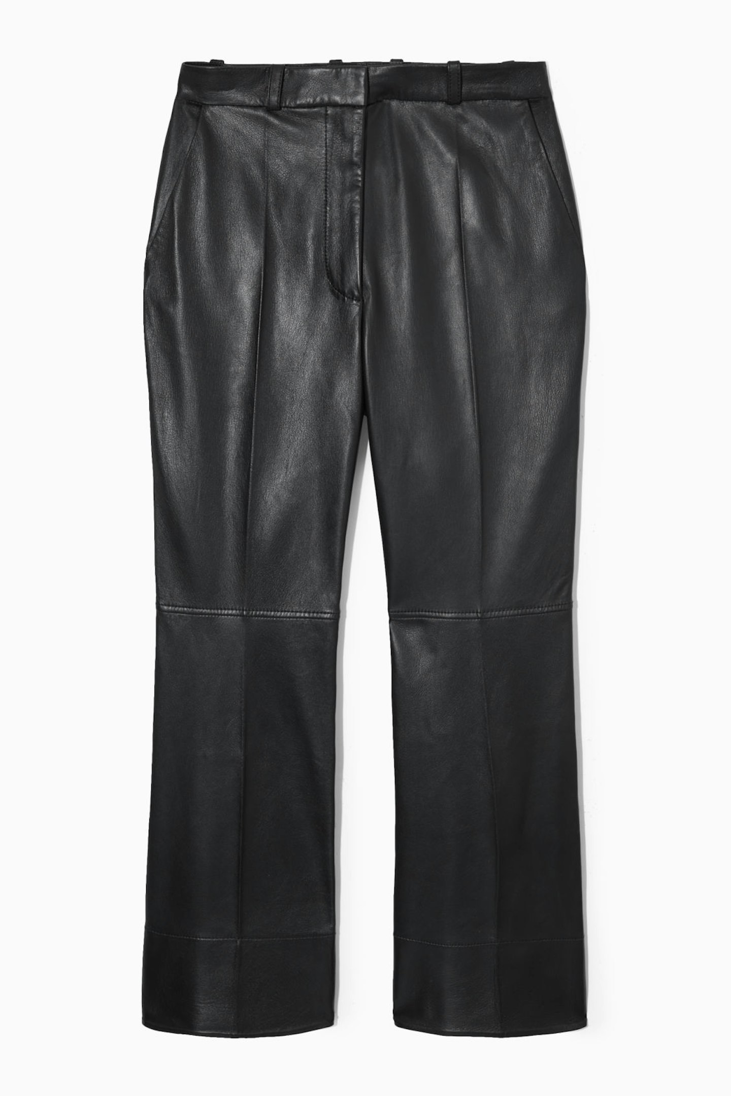 COS, Tailored Flared Leather Trousers
