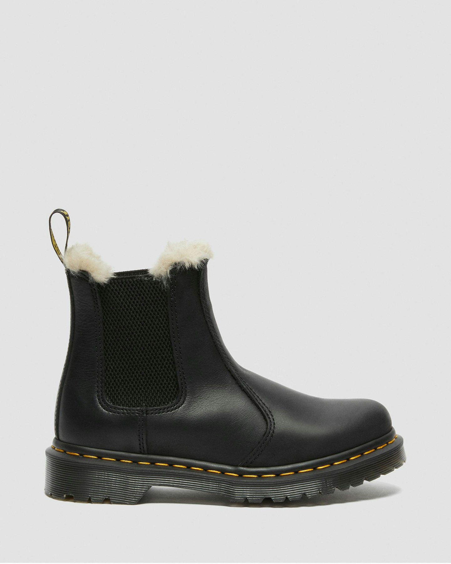 Dr Martens, 2976 Leonore Faux Fur-Lined Burnished Chelsea Boots