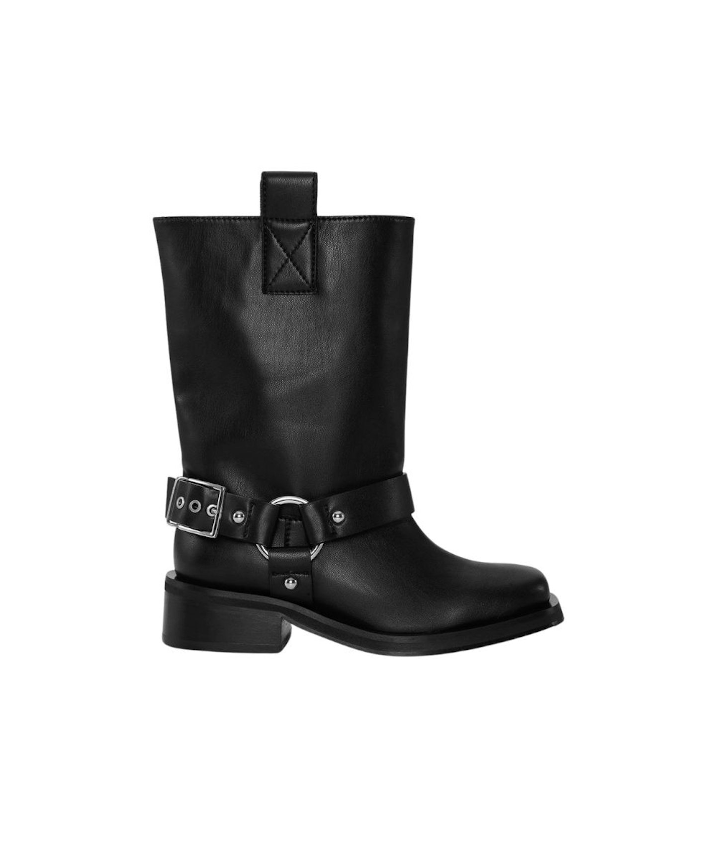 Ganni mid shaft biker boots