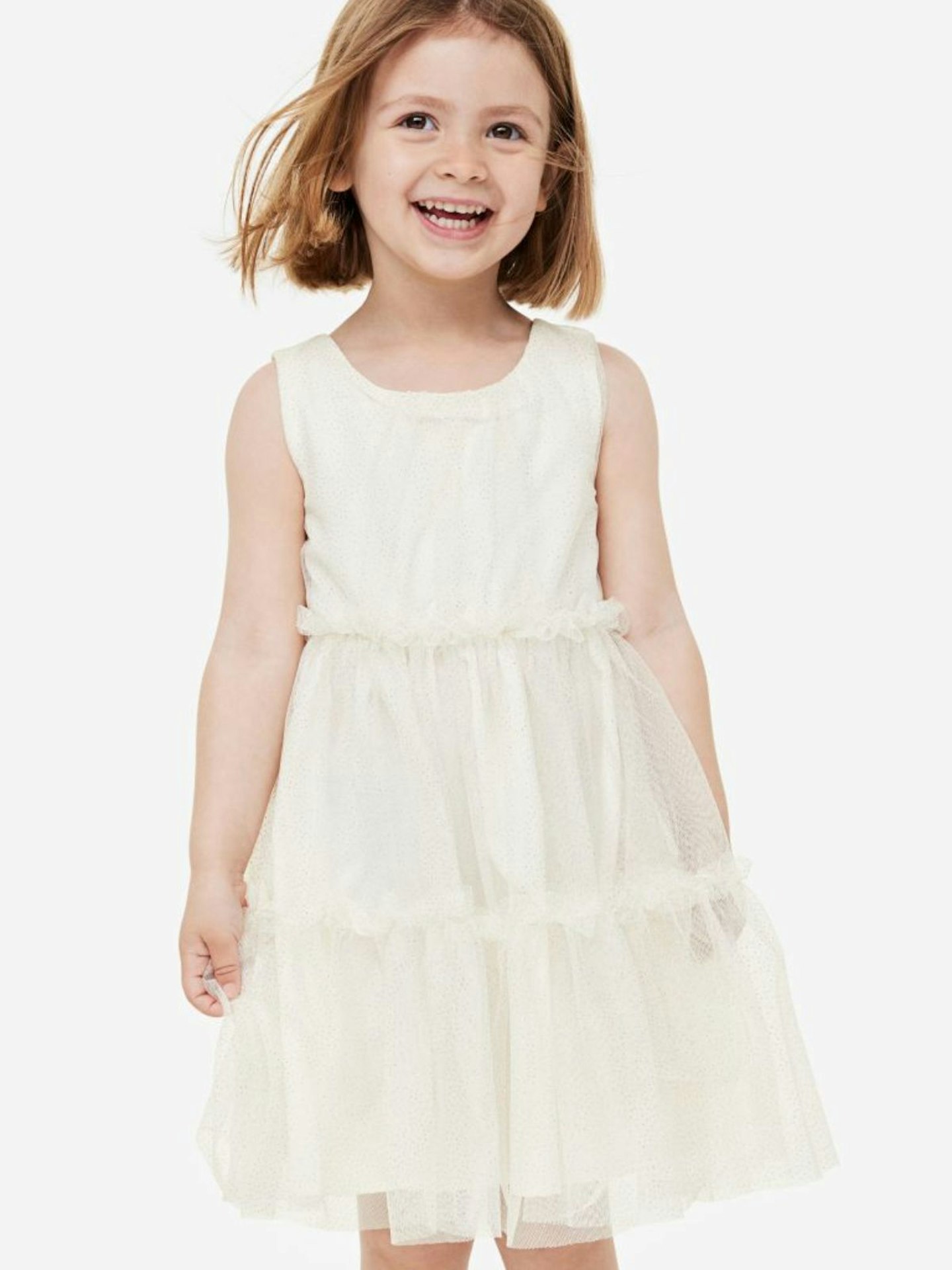 H&M, Frill-Trimmed Tulle Dress