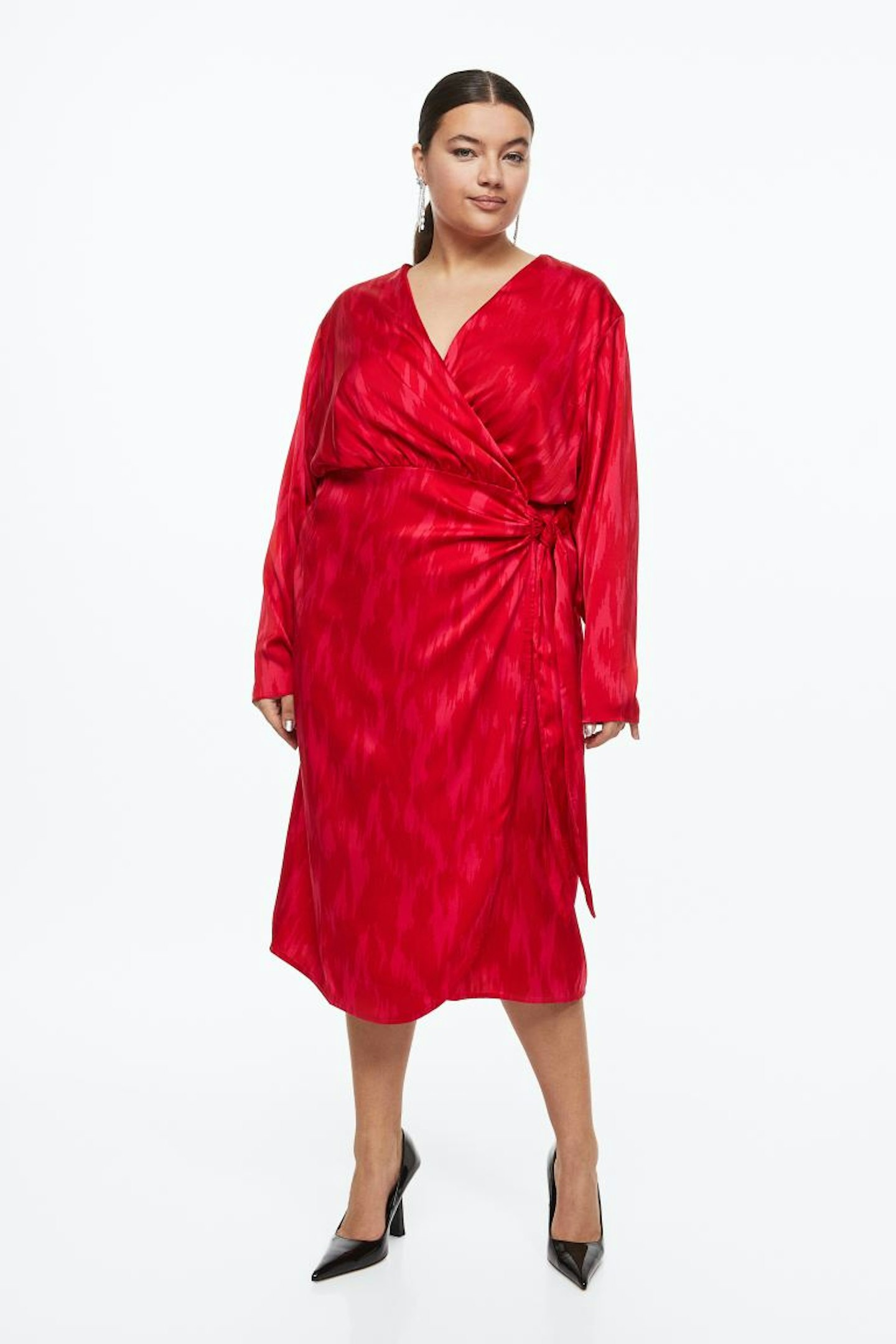 H&M, Satin Wrap Dress