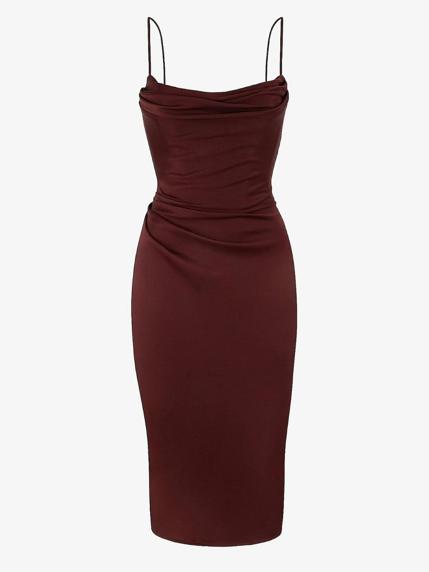 House Of CB, Anja Corset Satin Midi Dress