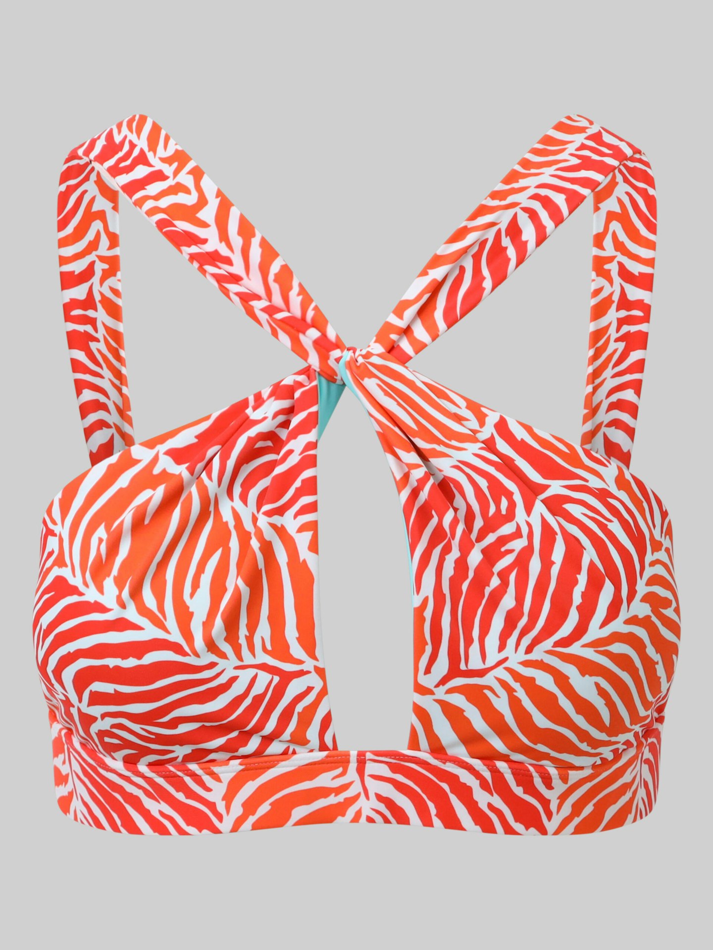 The Sani Bikini Top – Tiger Leaf Print 