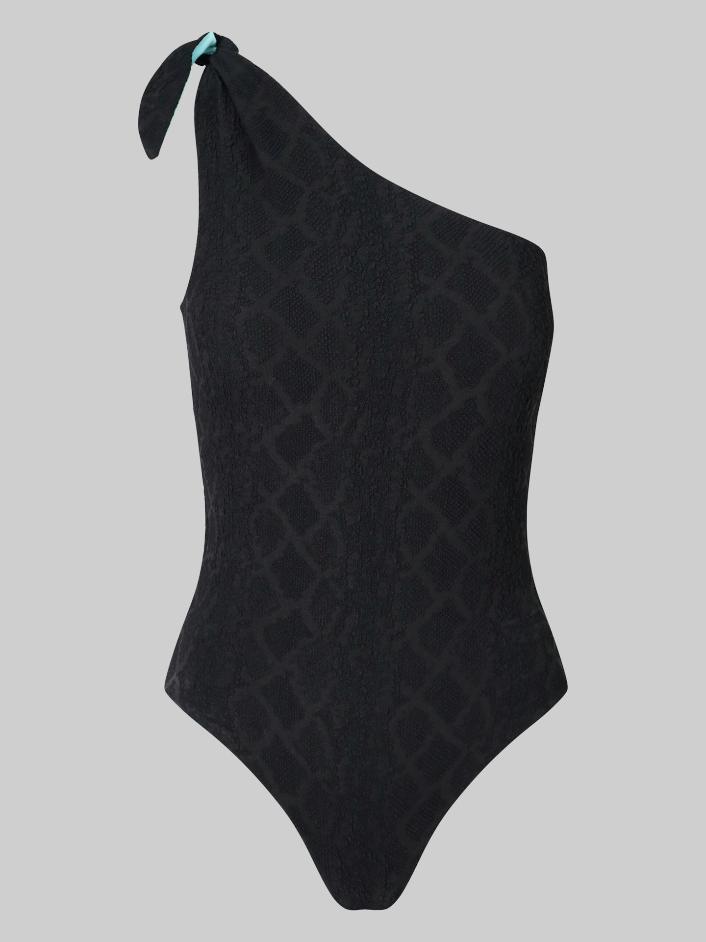 The Martinique One Piece - Black Textured Rivulet Jacquard